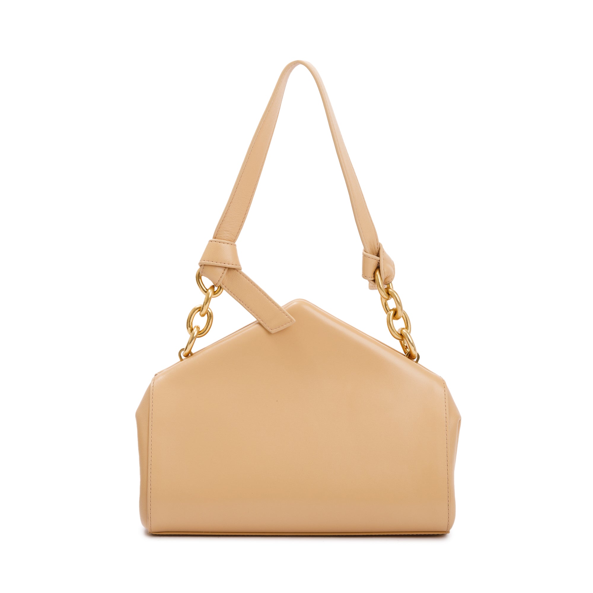 Bottega Veneta Neutral Leather The Tip Handle Bag