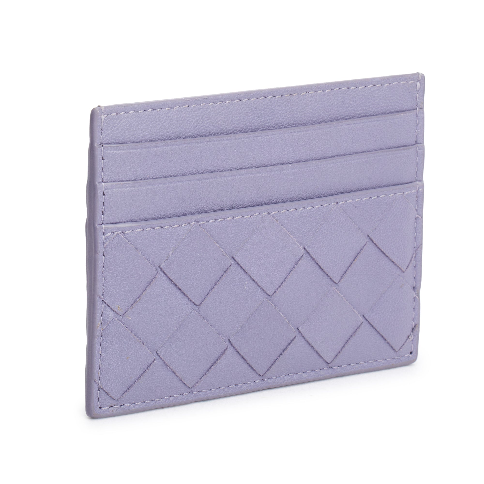 Bottega Veneta Purple Intrecciato Nappa Leather Intrecciato Card Holder