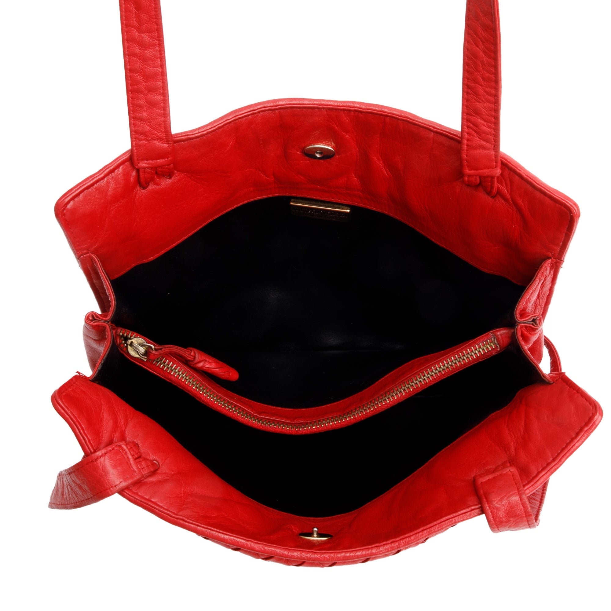 Bottega Veneta Red Intreciatto Tote