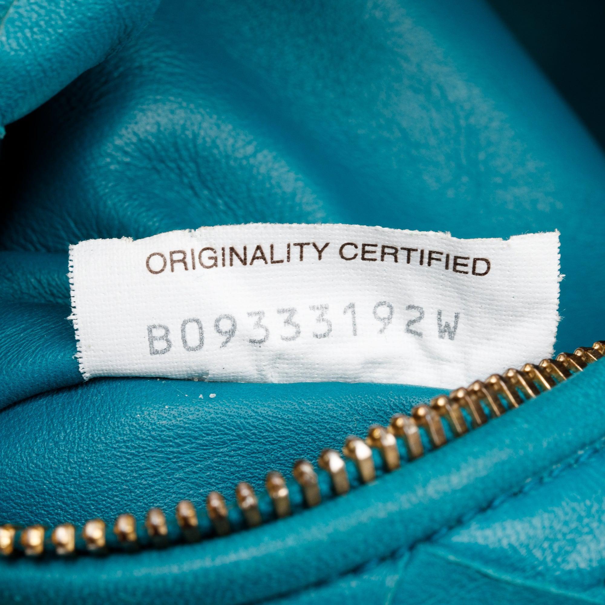 Bottega Veneta Turquoise Intrecciato Leather Mini Jodie Bag