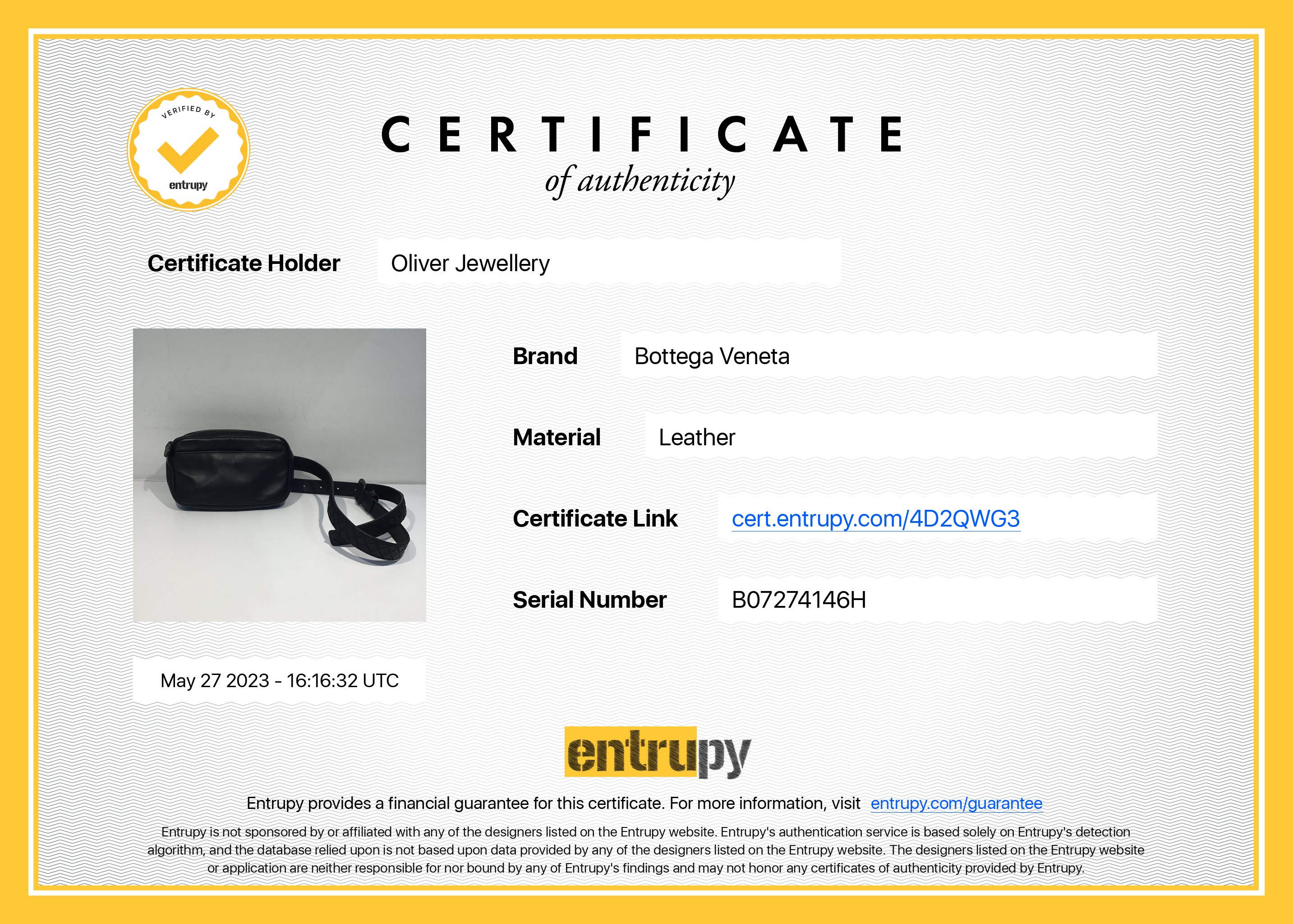 Bottega Veneta Vintage Leather Belt Bag