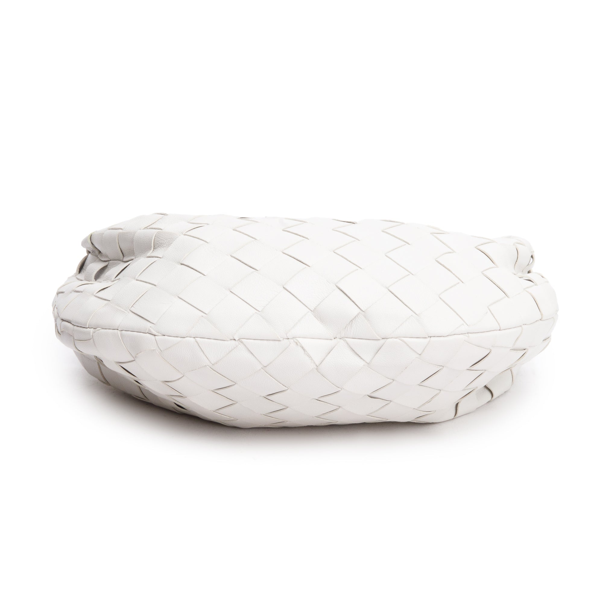 Bottega Veneta White Intrecciato Leather Mini Jodie Bag