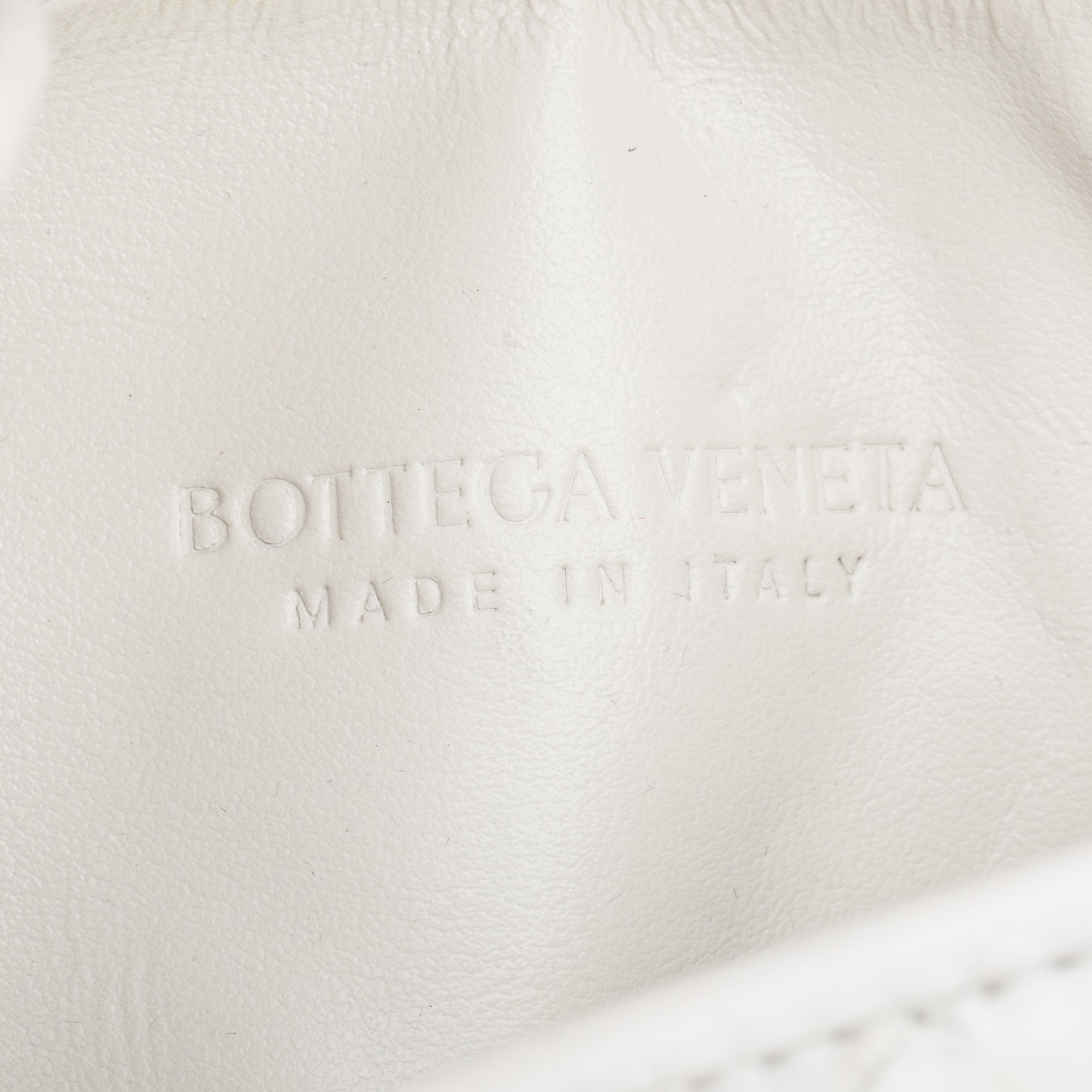 Bottega Veneta White Intrecciato Leather Mini Jodie Bag