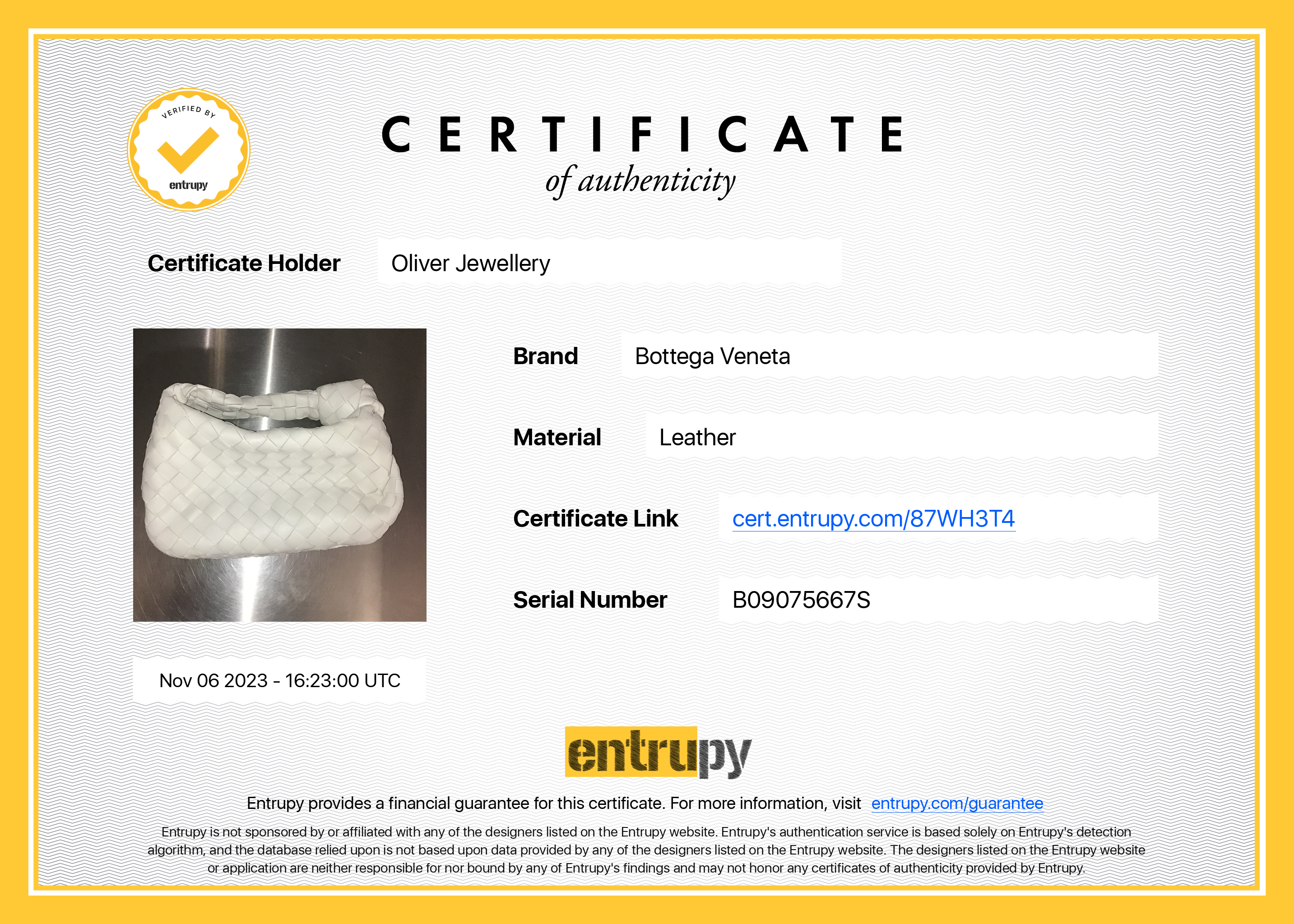 Bottega Veneta White Intrecciato Mini Jodie Bag