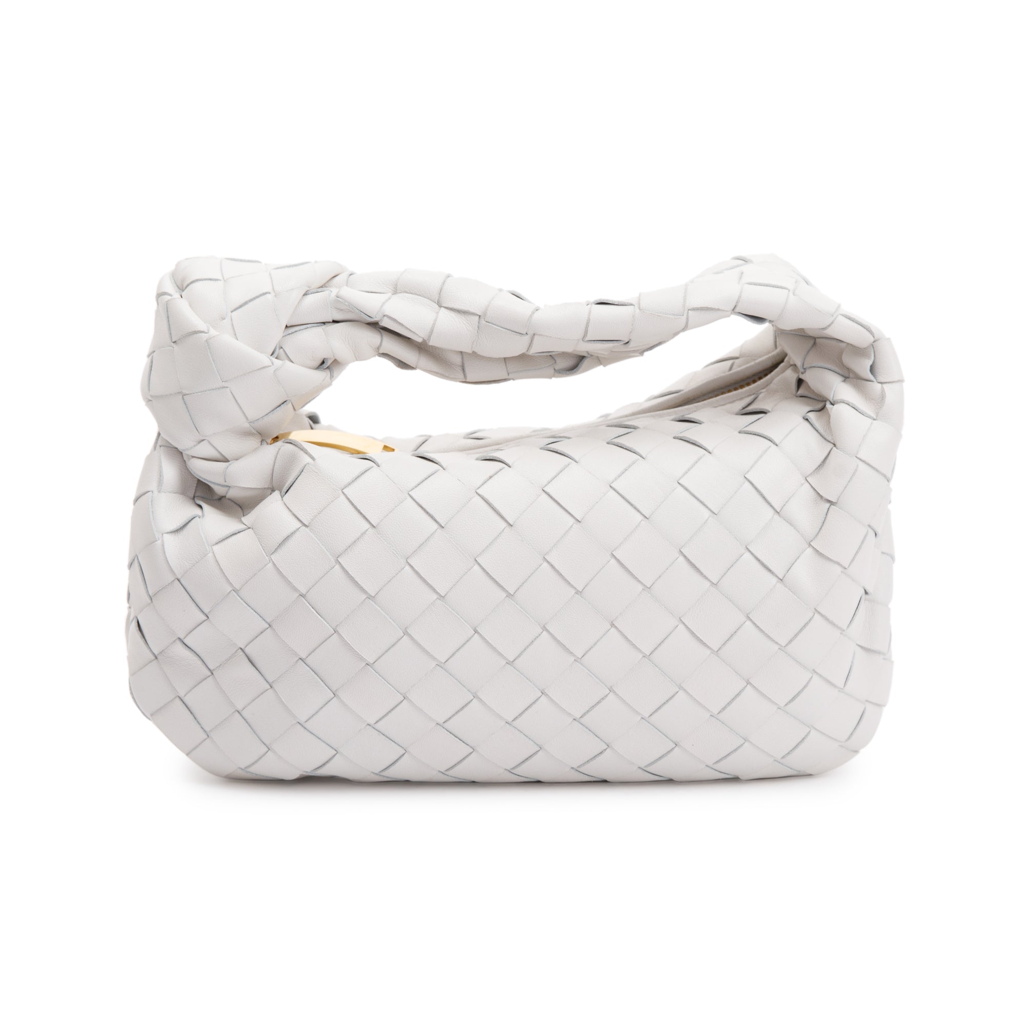 Bottega Veneta White Intrecciato Mini Jodie Bag