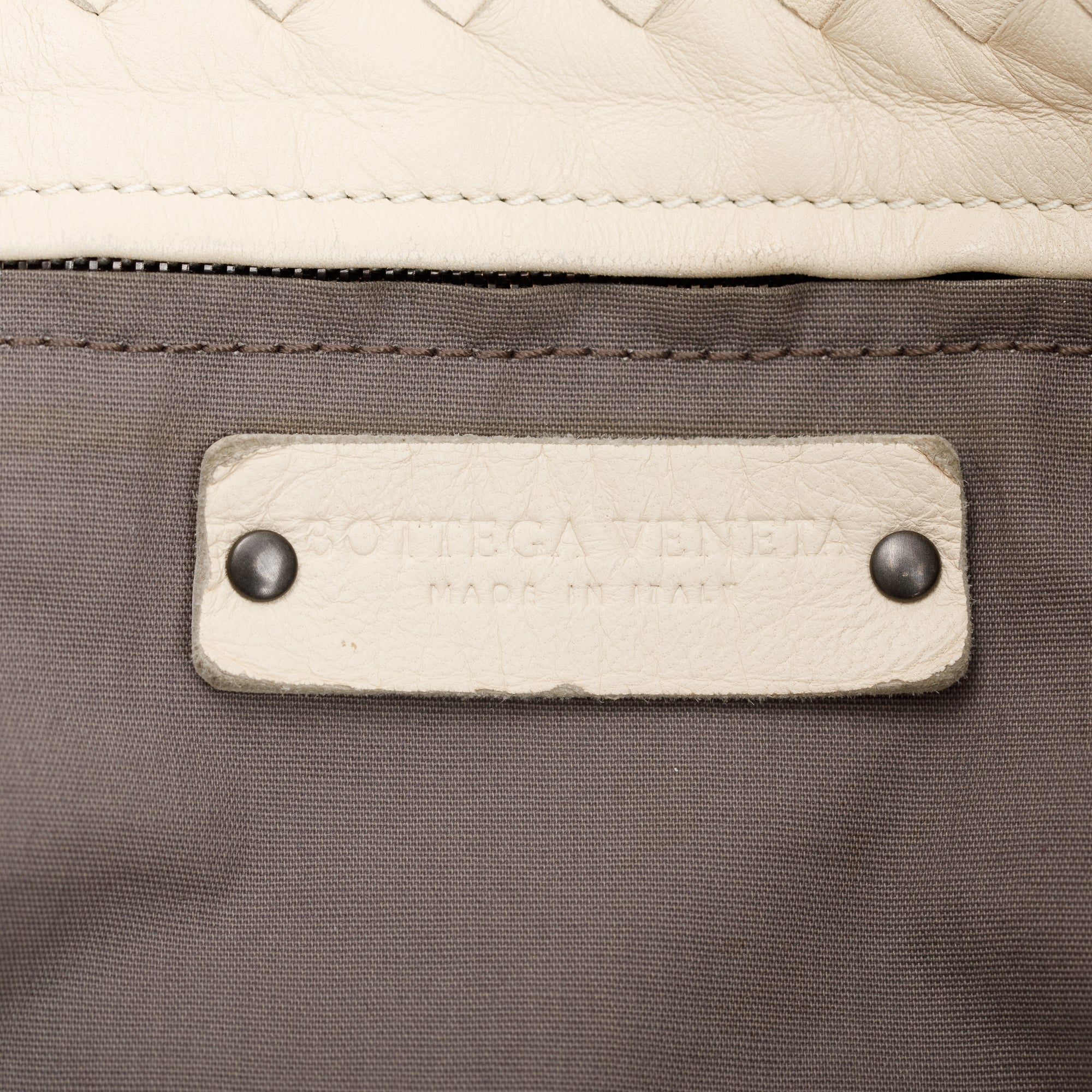 Bottega Veneta White Intrecciato Nappa Leather Large Capi Tote