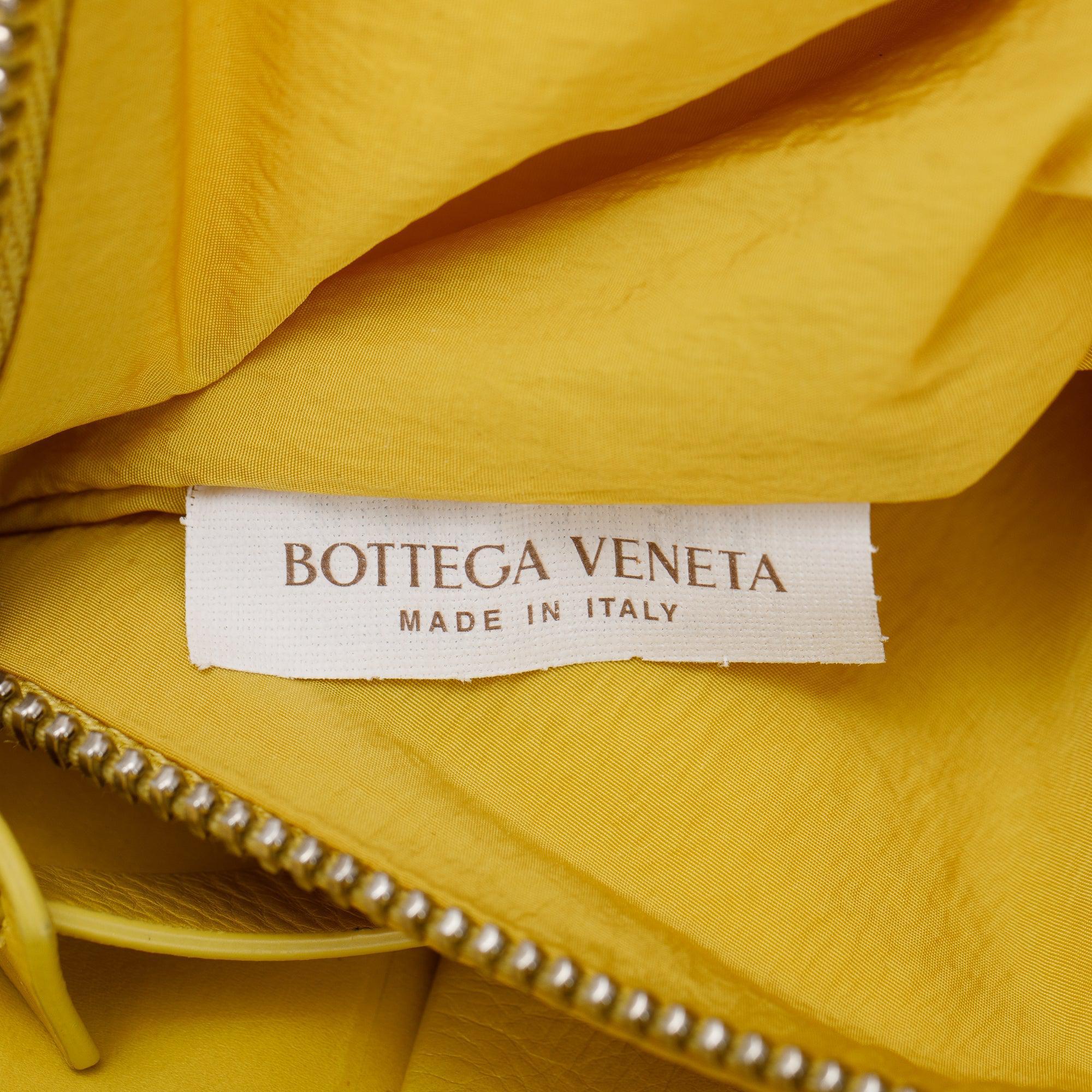 Bottega Veneta Yellow Paper Intrecciato Cassette Bag w/ Zip Pouch