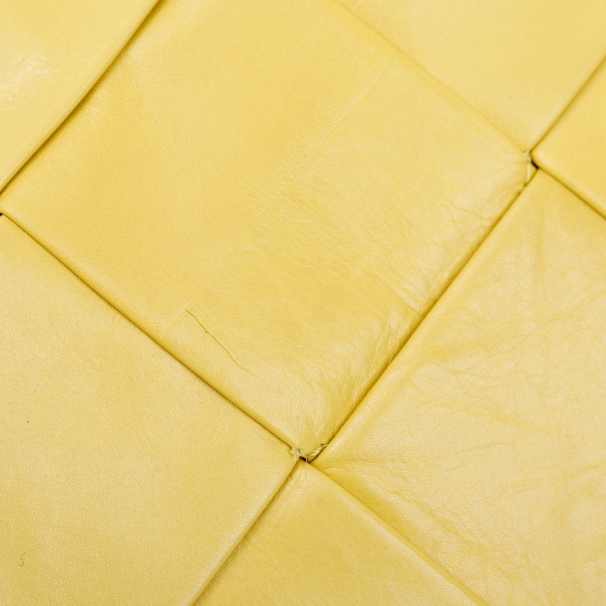 Bottega Veneta Yellow Paper Intrecciato Cassette Bag w/ Zip Pouch