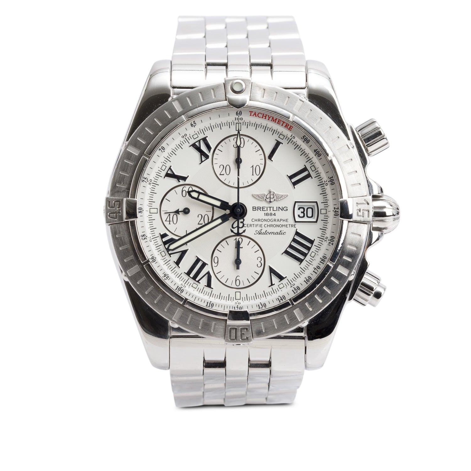 Breitling Stainless Steel Chronomat Evolution 44 MM Automatic Chronograph Watch A13356