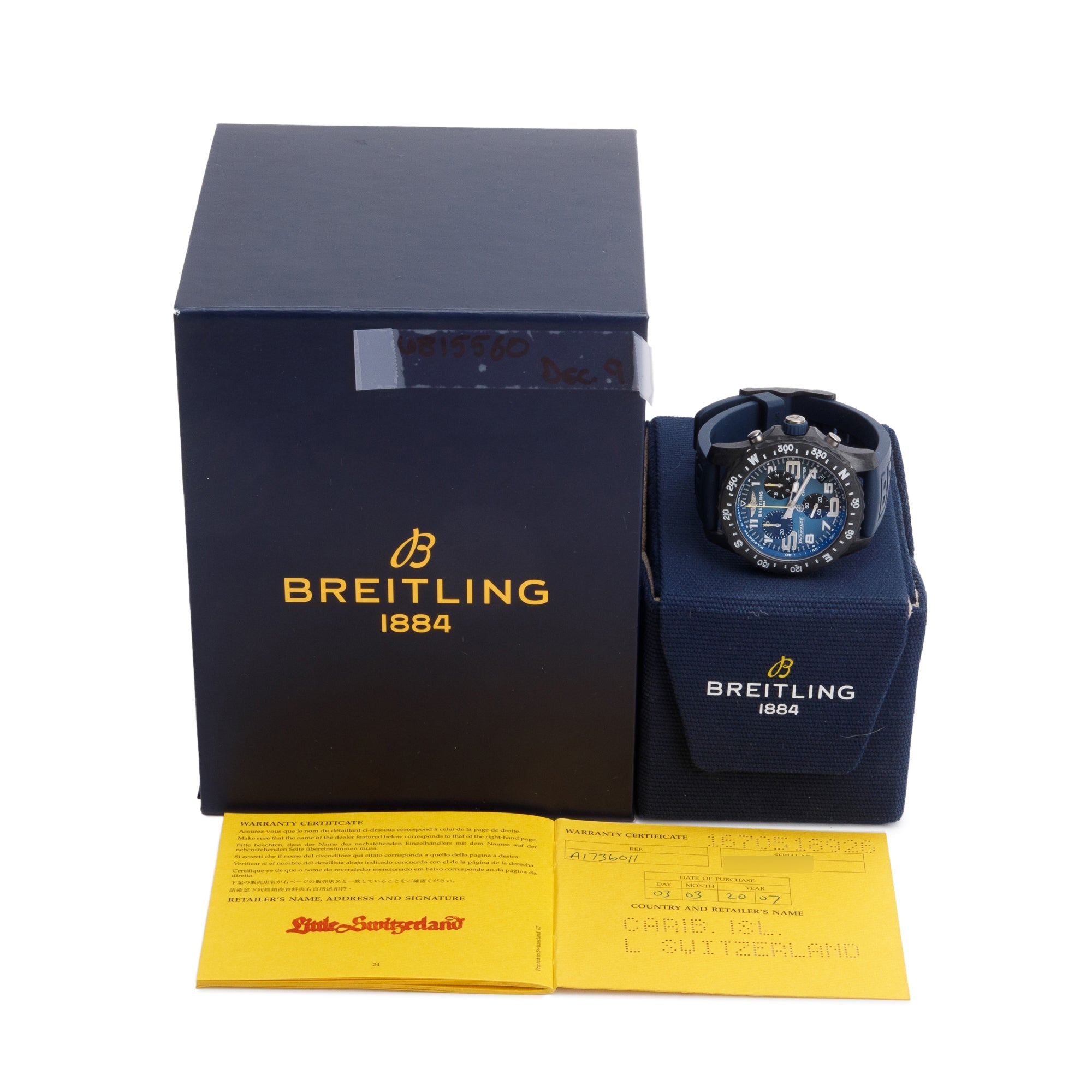 Breitling Breitlight Black Polymer Endurance Pro 44MM Watch X82310 w/ Box & Papers
