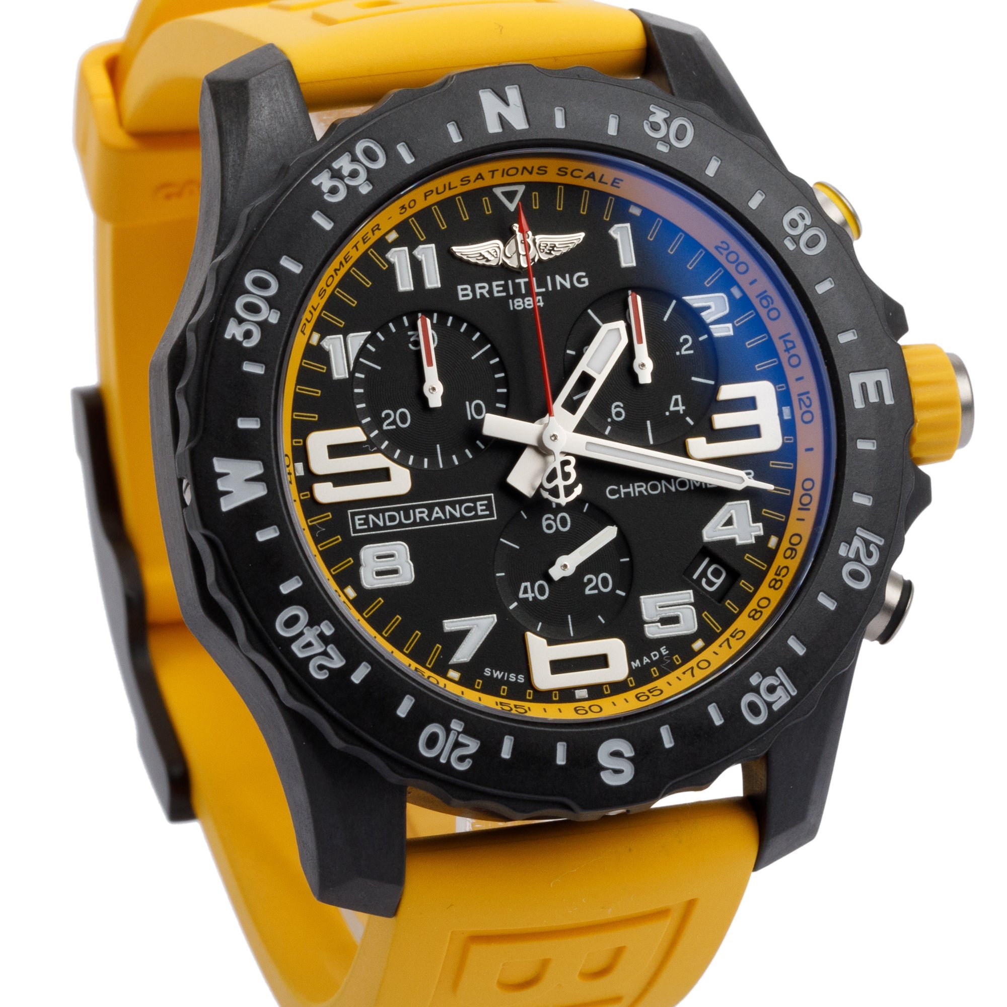 Breitling Breitlight Black Polymer Endurance Pro 44MM Watch w/ Box & Papers