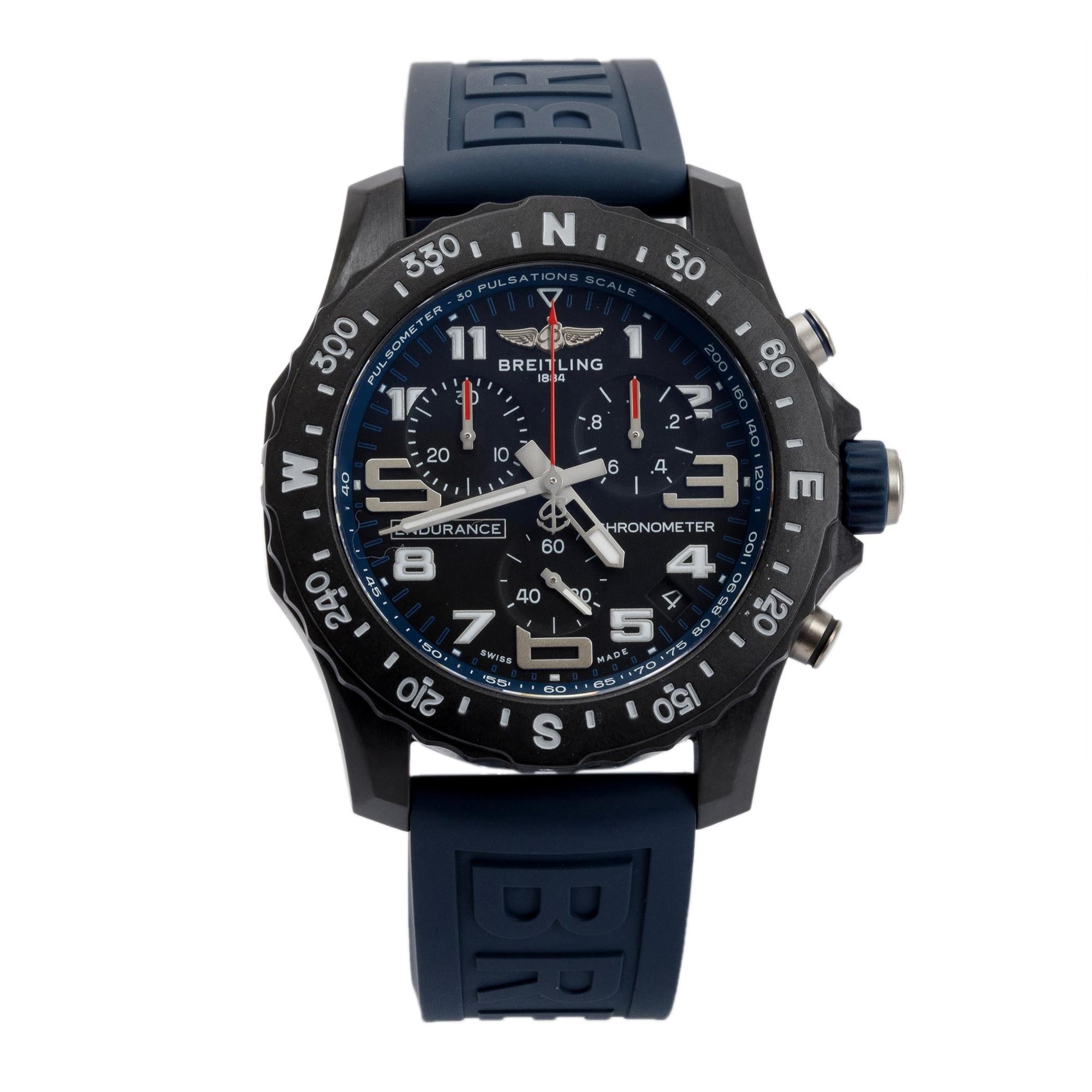 Breitling Breitlight Black Polymer Endurance Pro 44MM Watch w/ Box & Papers