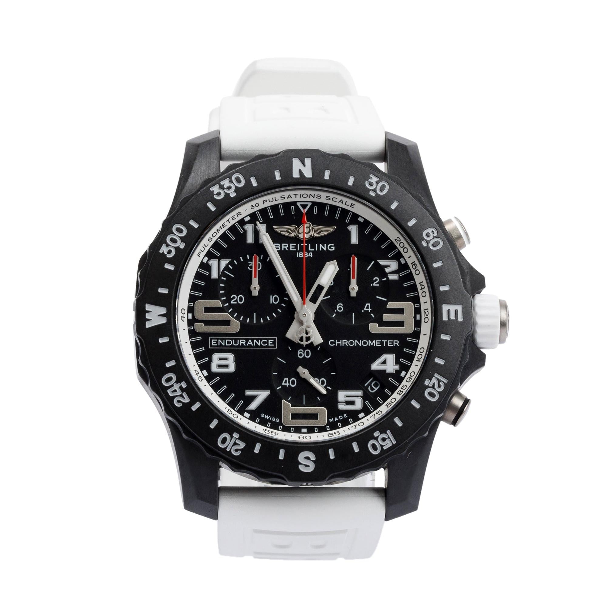 Breitling Breitlight Black Polymer Endurance Pro 44MM Watch w/ Box & Papers