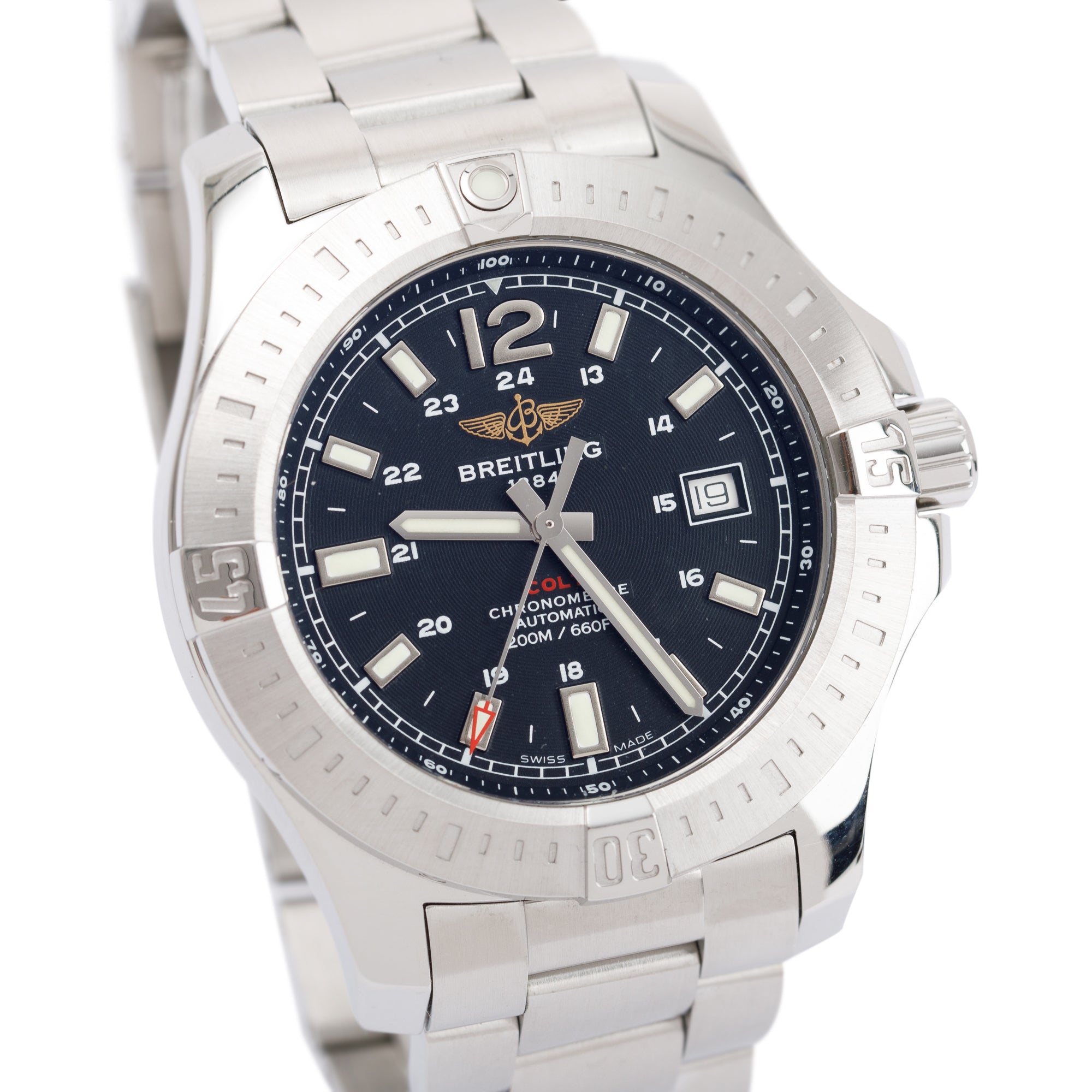 Breitling Colt Automatic 44 MM Watch w/ Box & Papers