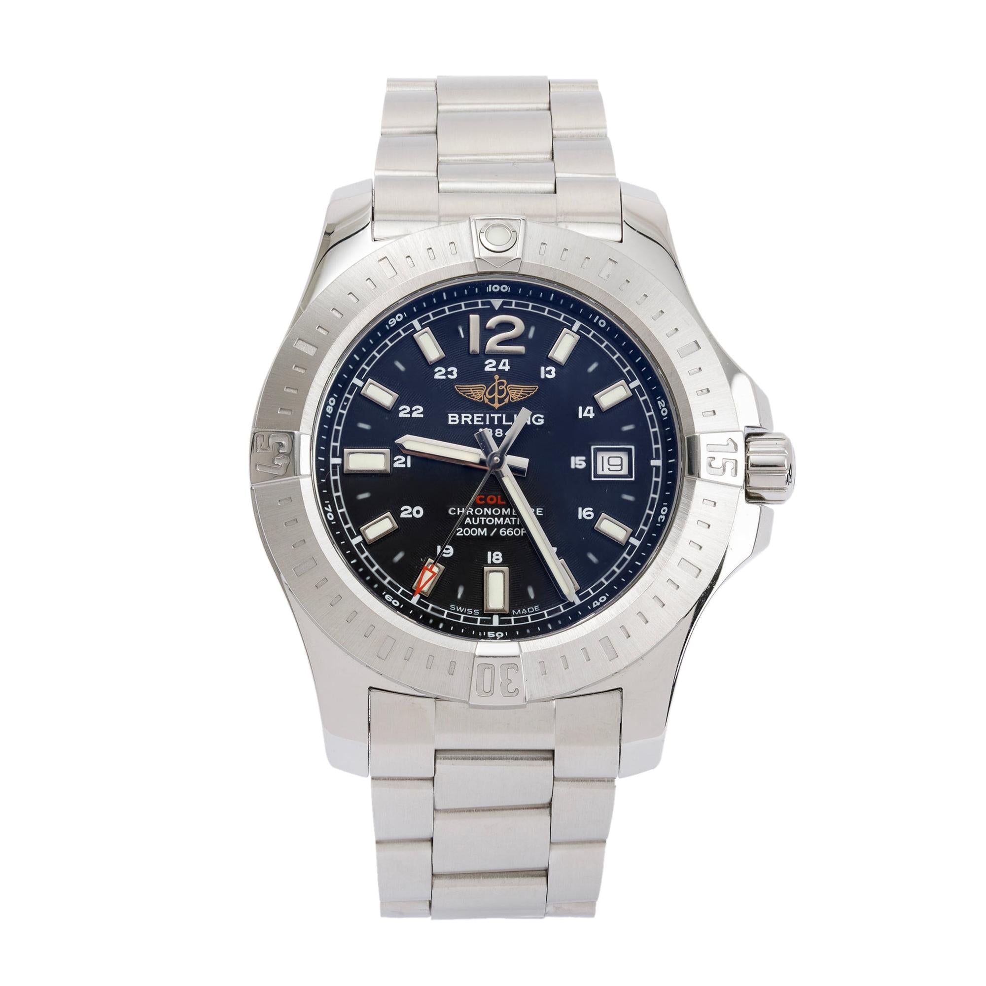 Breitling Colt Automatic 44 MM Watch w/ Box & Papers