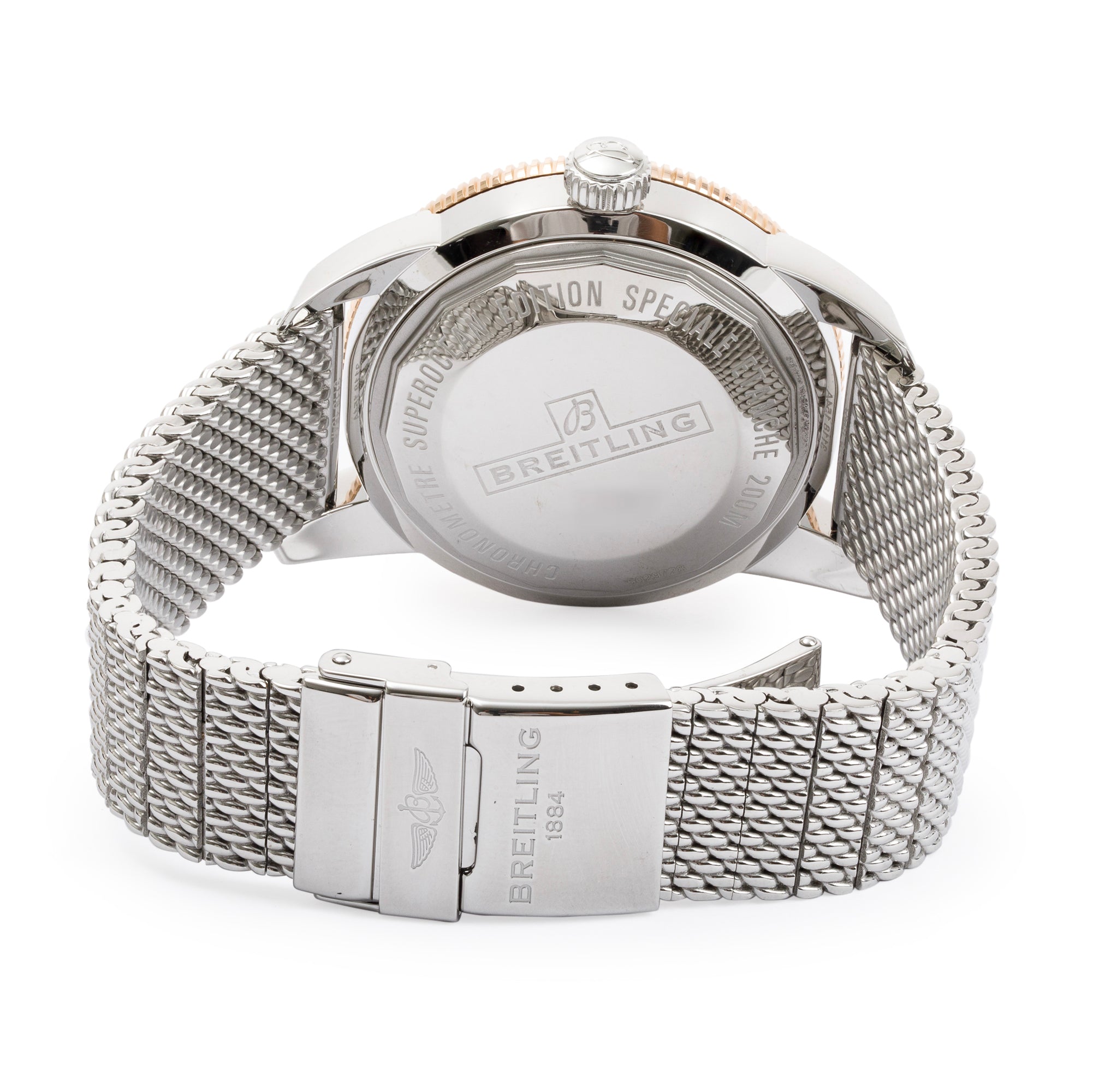 Breitling Stainless Steel & 18k Rose Gold Superocean Heritage II 44 MM B20 Automatic Watch w/ Case