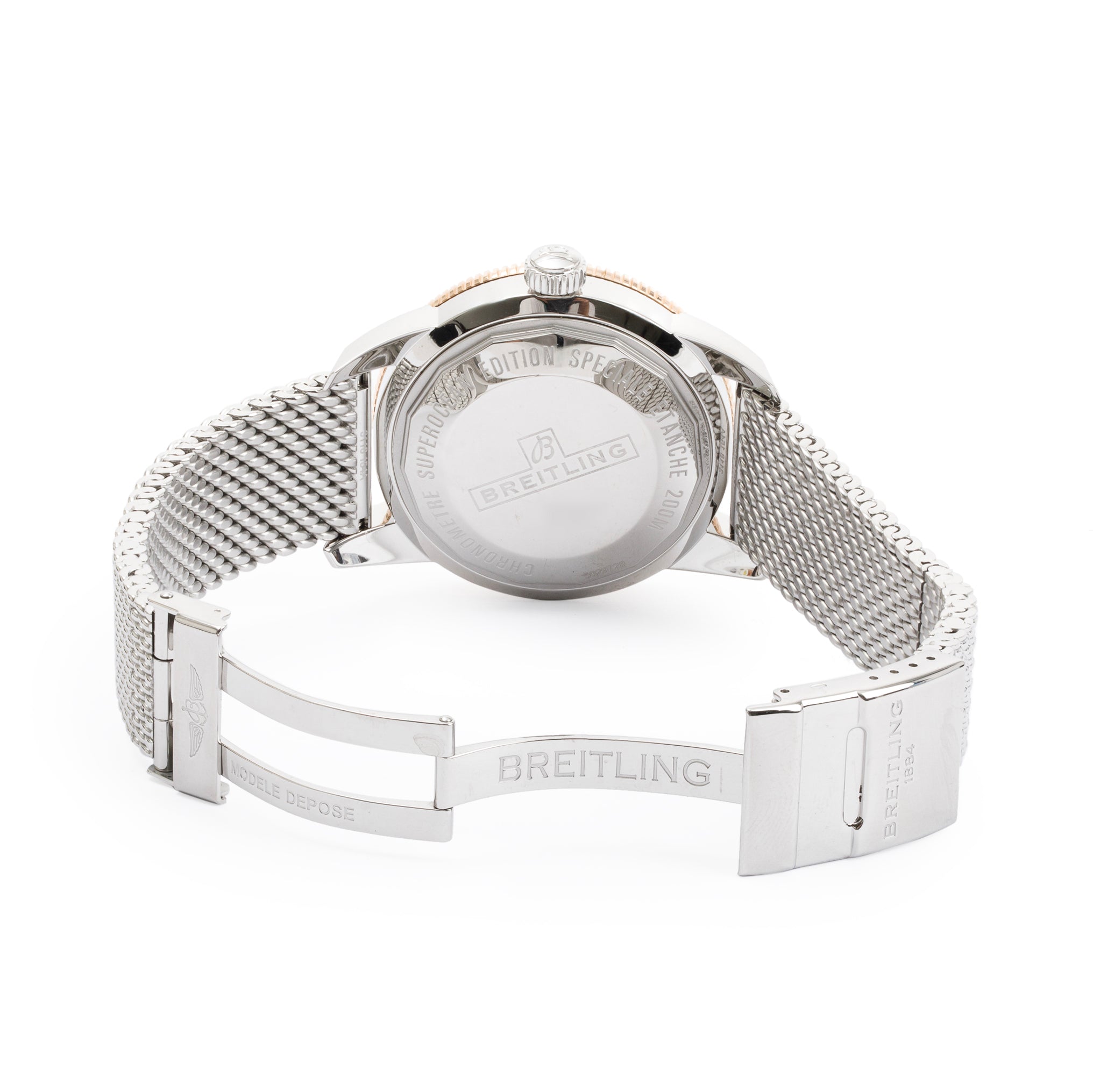 Breitling Stainless Steel & 18k Rose Gold Superocean Heritage II 44 MM B20 Automatic Watch w/ Case