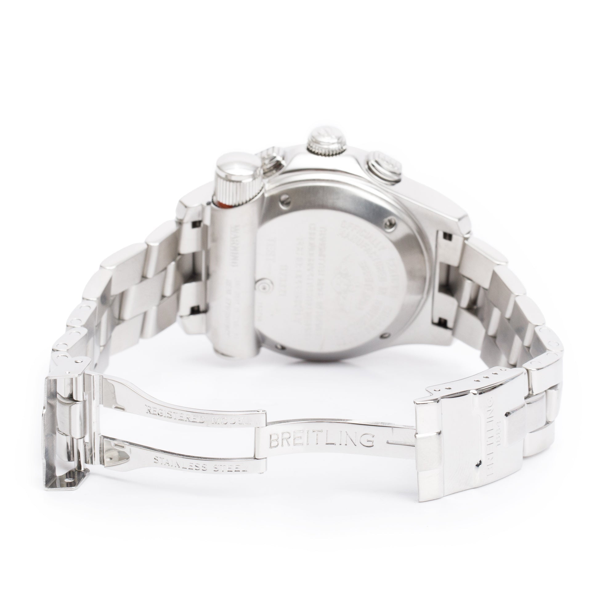 Breitling Stainless Steel & 18k Yellow Gold Emergency Mission 45 MM Chronograph Quartz Watch B73321 w/ Papers