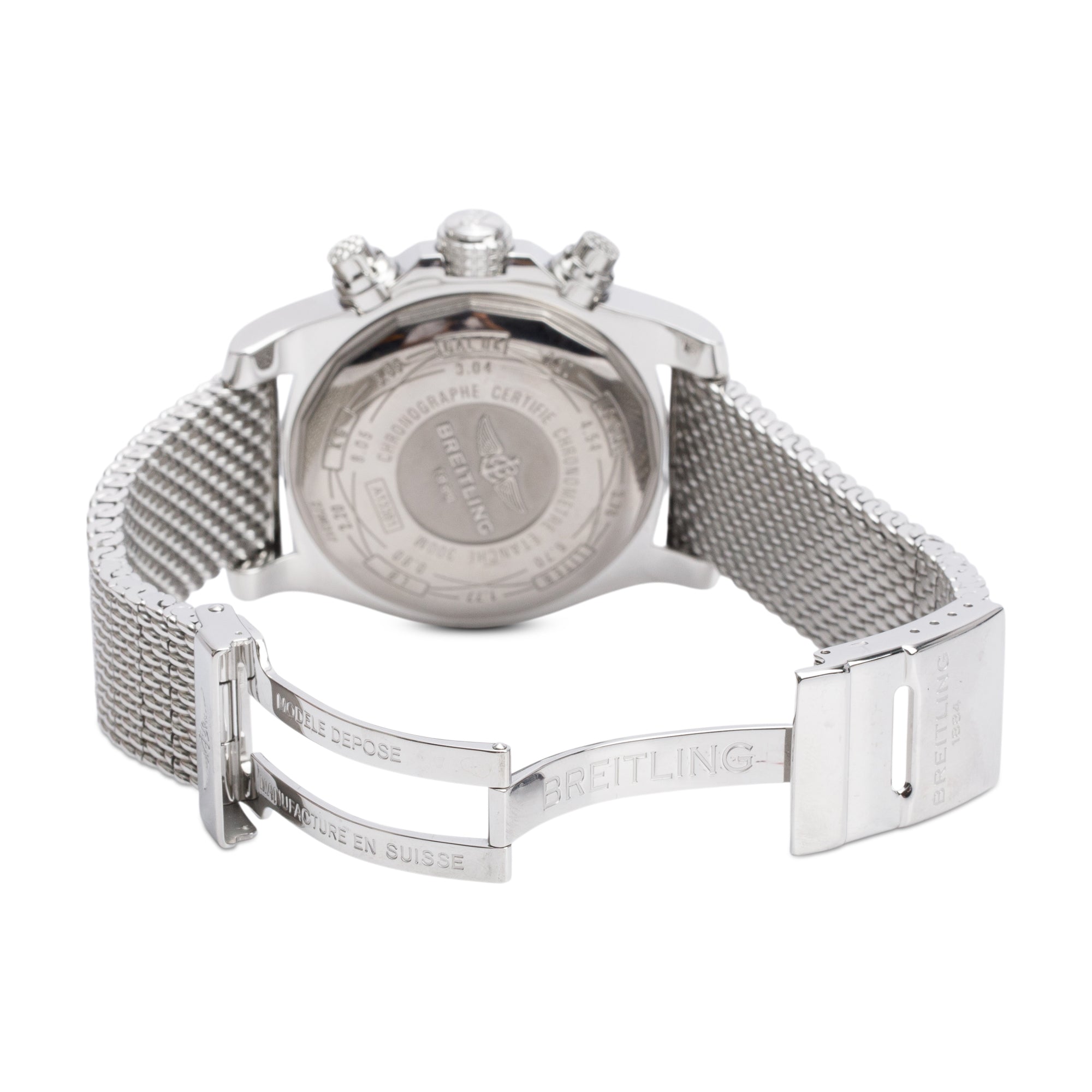 Breitling Stainless Steel Avenger II 43 MM Automatic Chronograph Watch Blue Dial A13381 w/ Box & Papers