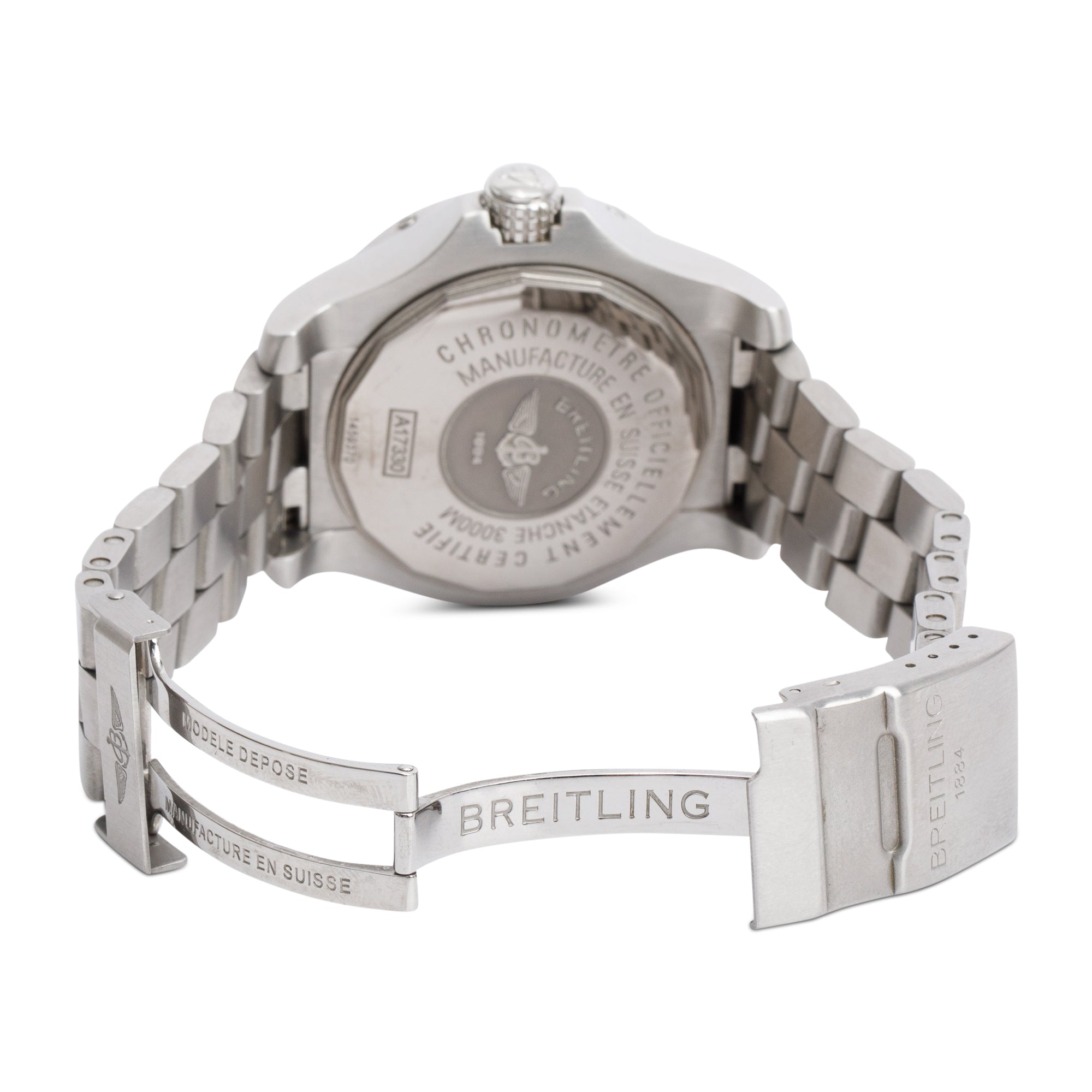 Breitling Stainless Steel Avenger II Seawolf 45 MM Automatic Watch Grey Dial A17330 w/ Box, Papers & Extra Strap