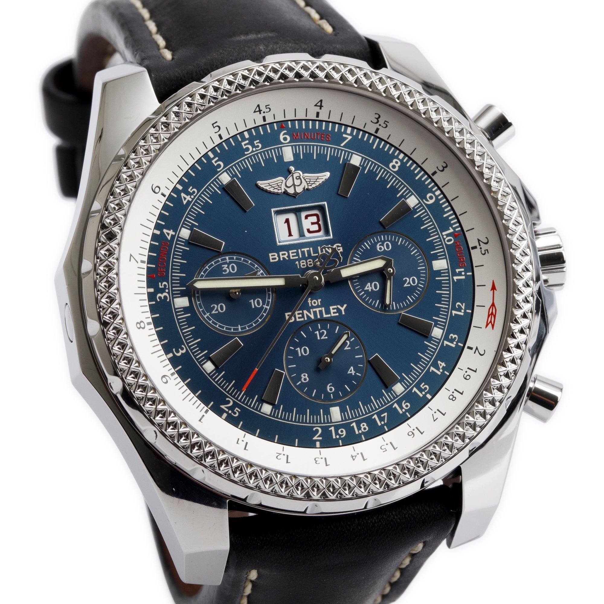 Breitling Stainless Steel Bentley 6.75 49 MM Automatic Chronograph Watch