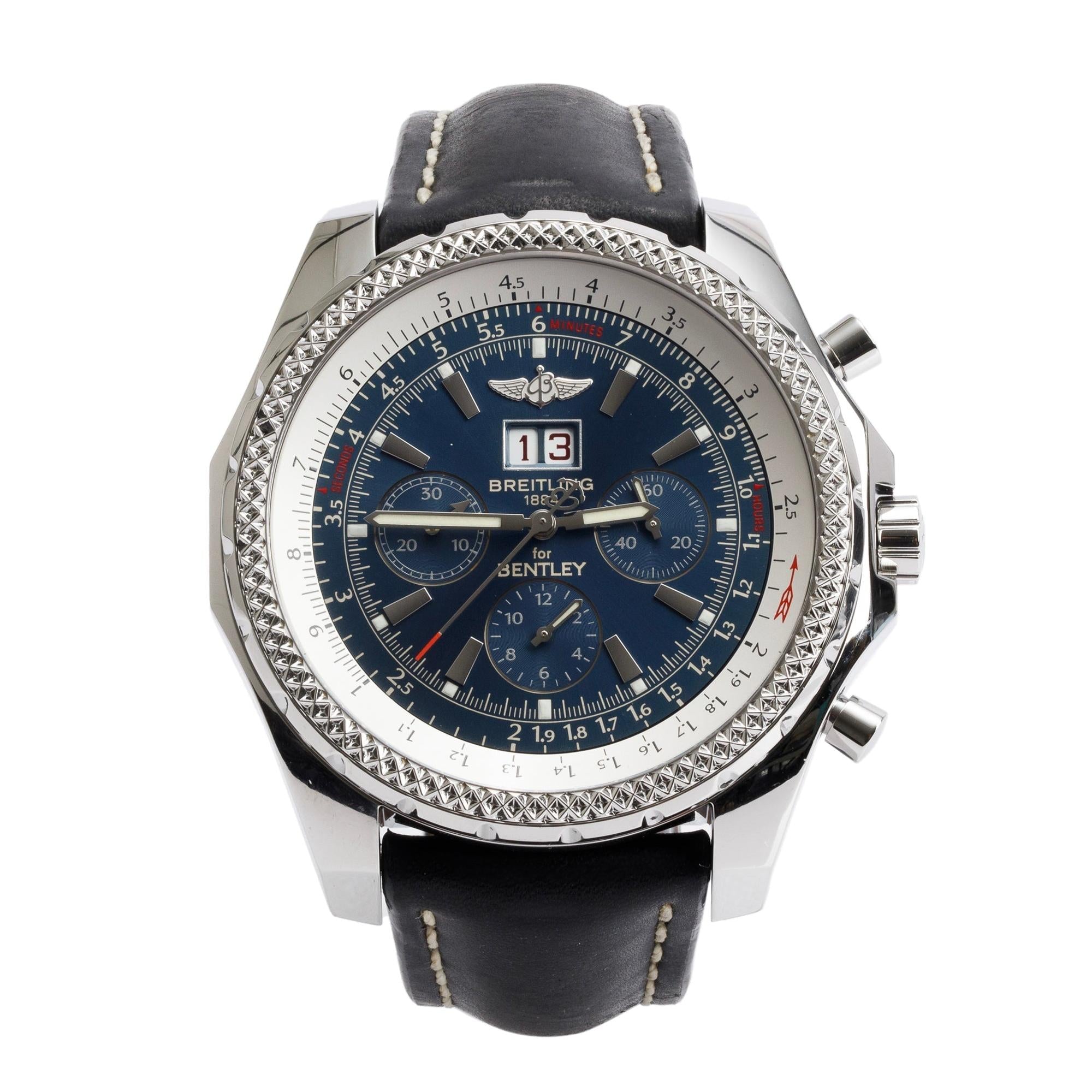 Breitling Stainless Steel Bentley 6.75 49 MM Automatic Chronograph Watch
