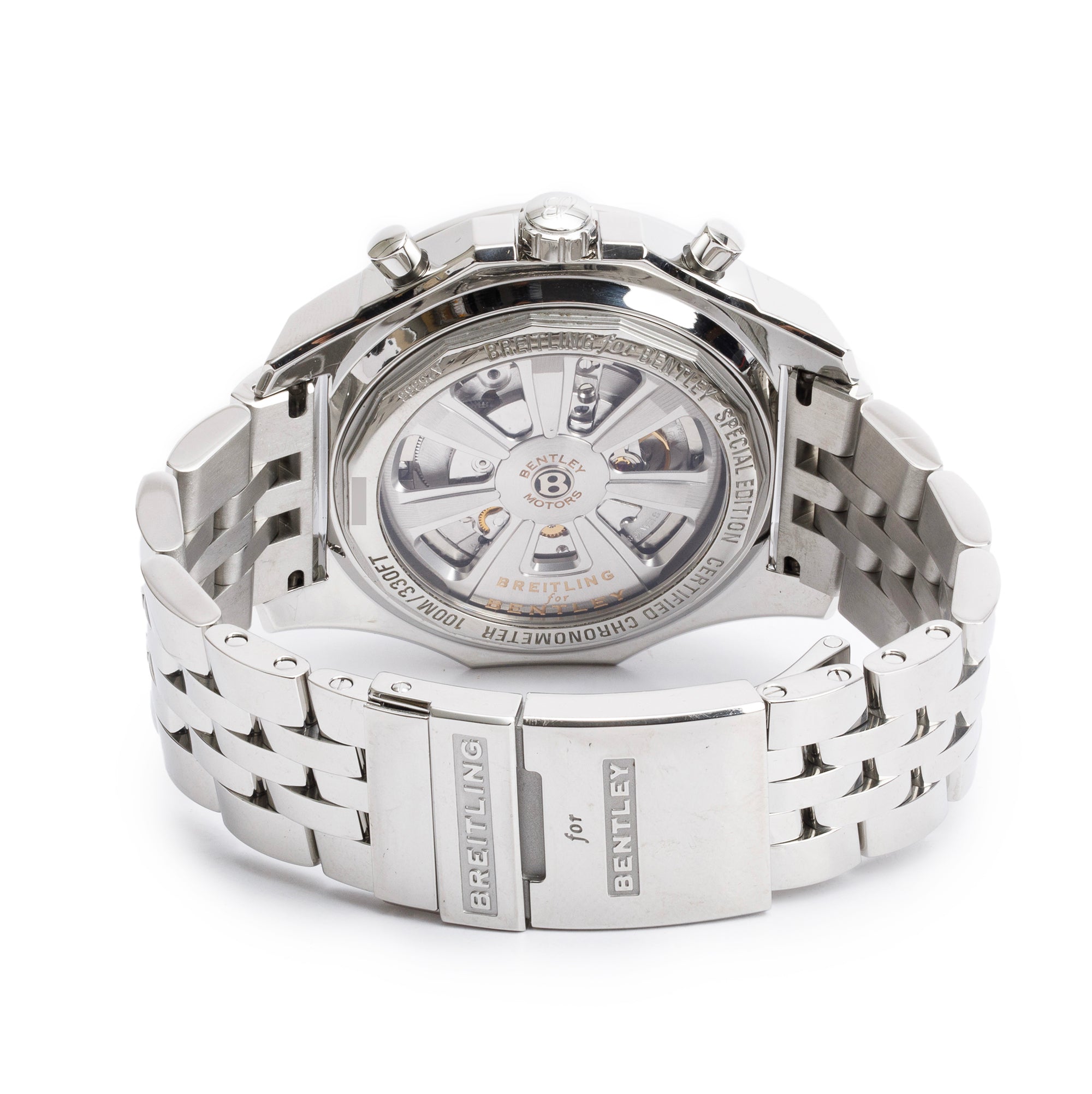 Breitling Stainless Steel Bentley Barnato 49 MM Automatic Chronograph Black Dial Watch A25366 w/ Box & Papers