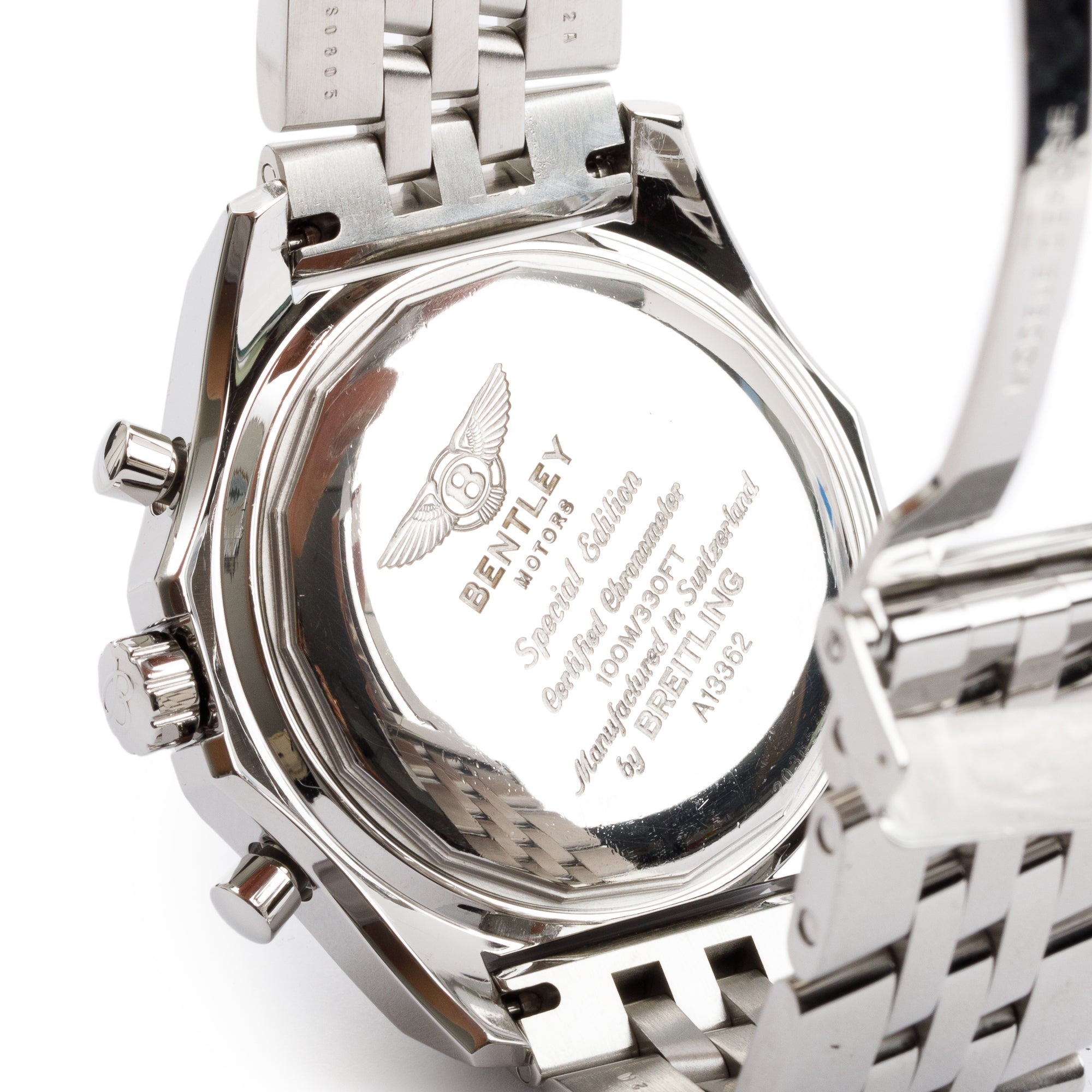 Breitling Stainless Steel Bentley GT 45 MM Automatic Chronograph Watch w/ Box & Papers