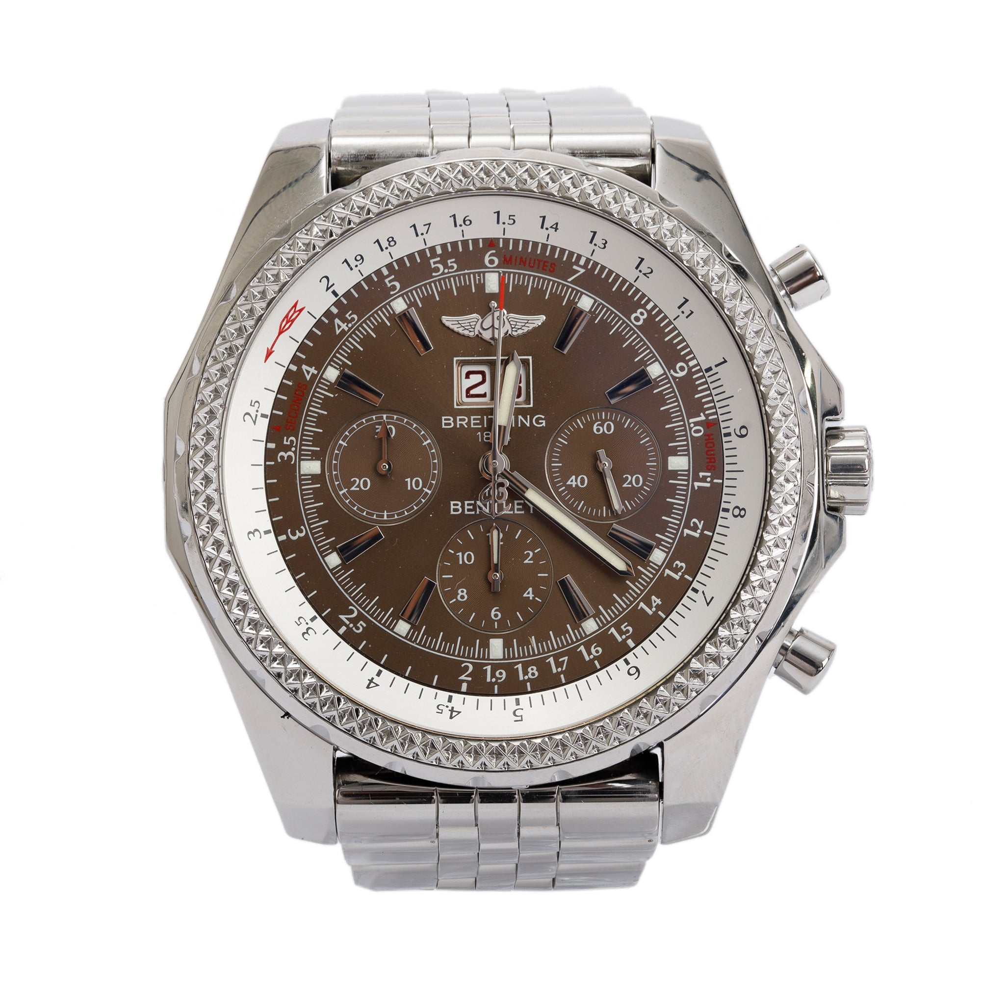 Breitling Stainless Steel Bently 6.75 49 MM Automatic Chronograph Watch