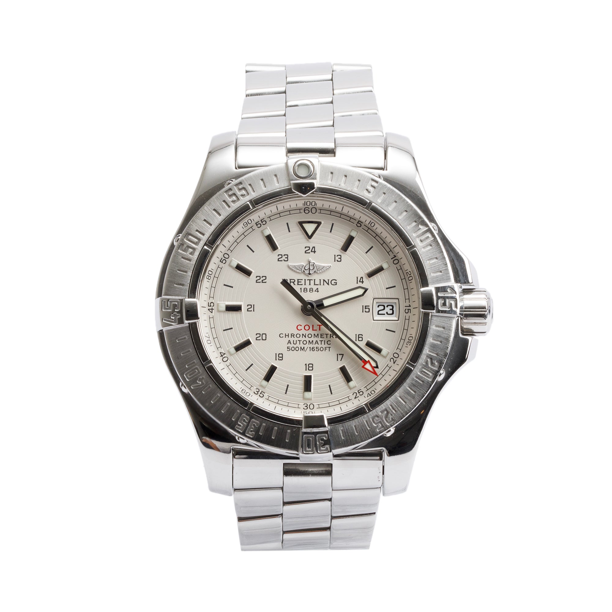 Breitling Stainless Steel Colt 41 MM Automatic Watch A17380 w/ Box & Papers