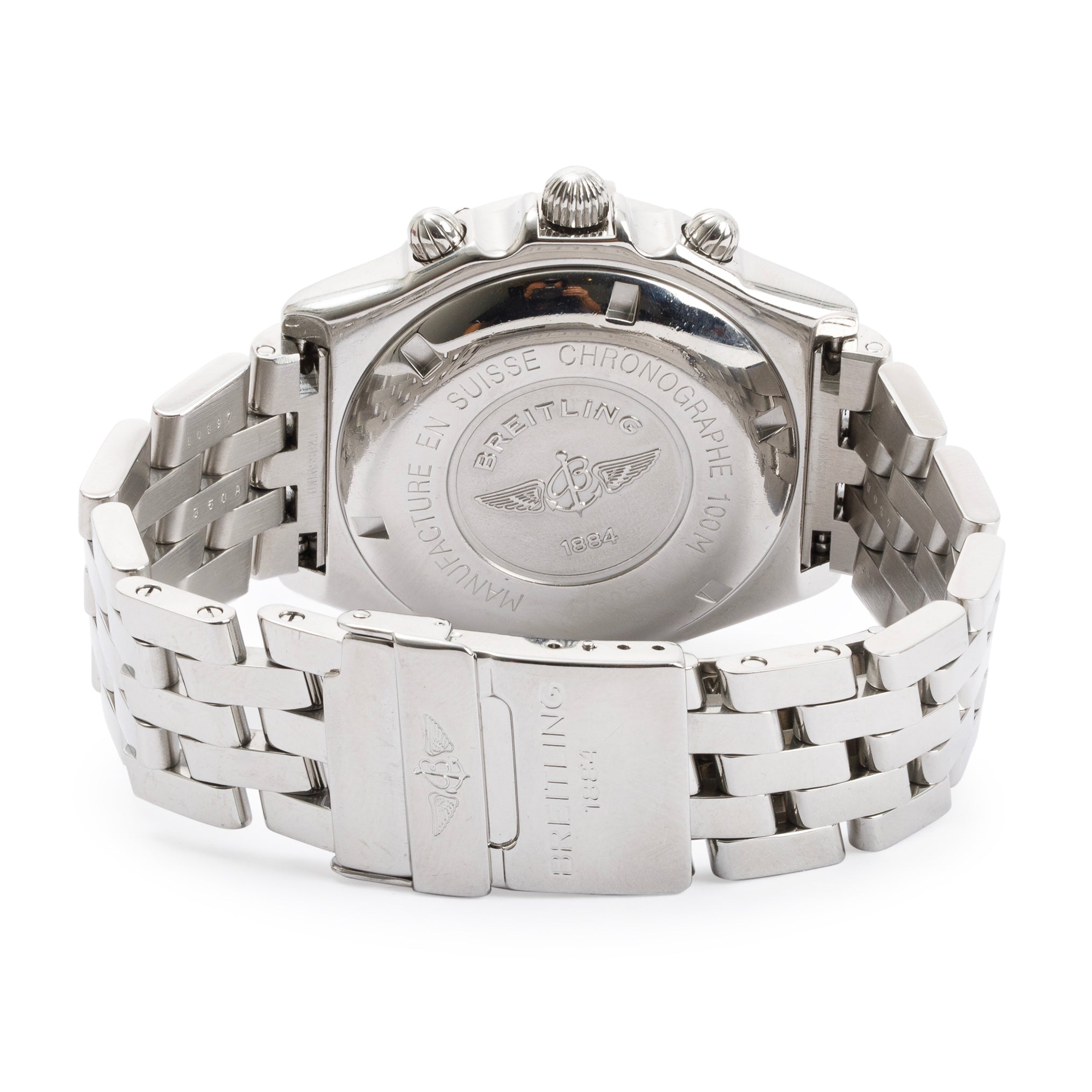 Breitling Stainless Steel Crosswind Chronograph 43MM Automatic Watch w/ Box