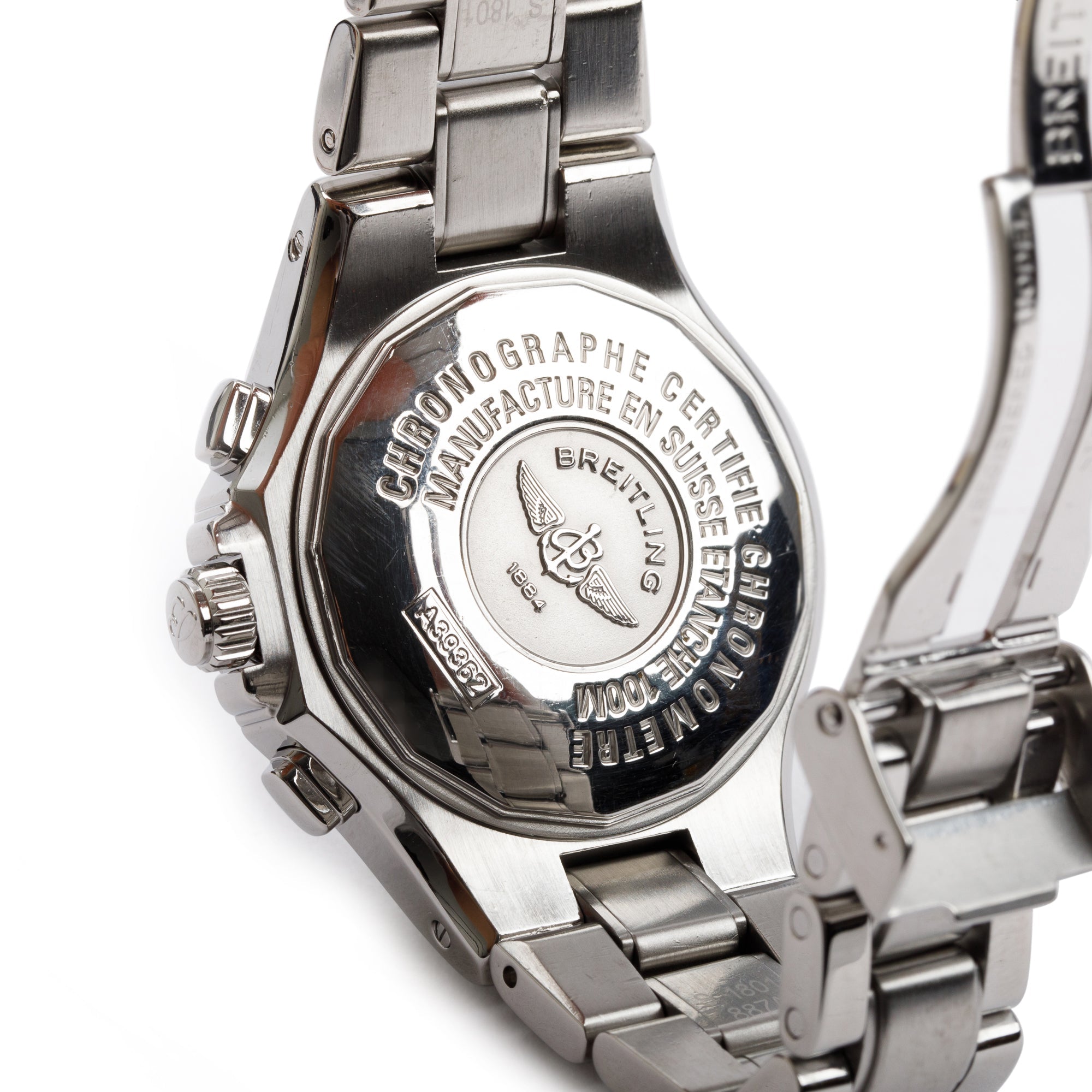 Breitling Stainless Steel Hercules 45 MM Chronograph Automatic Watch A39362 w/ Box & Papers