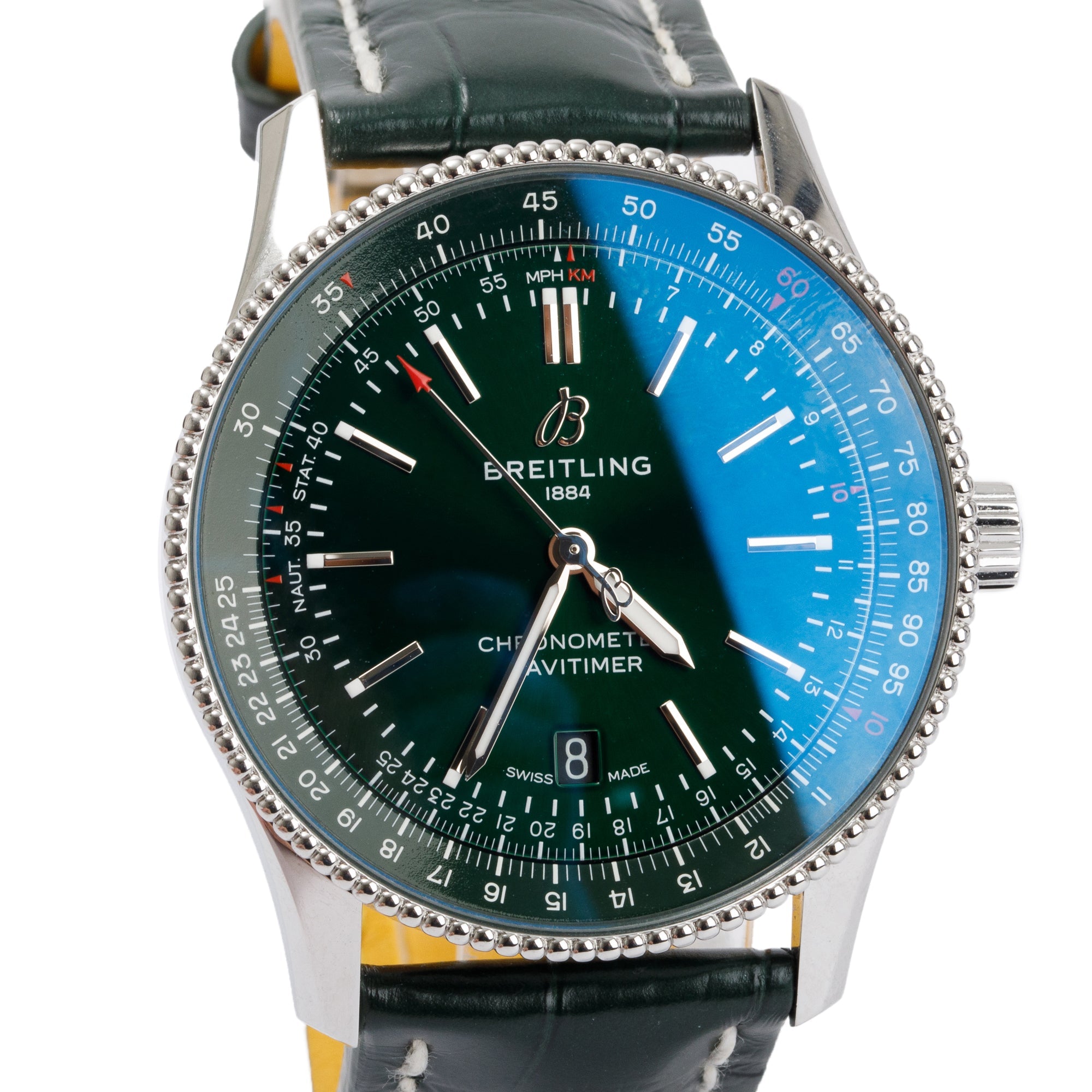 Breitling Stainless Steel Navitimer 41 MM Automatic Watch w/ Box