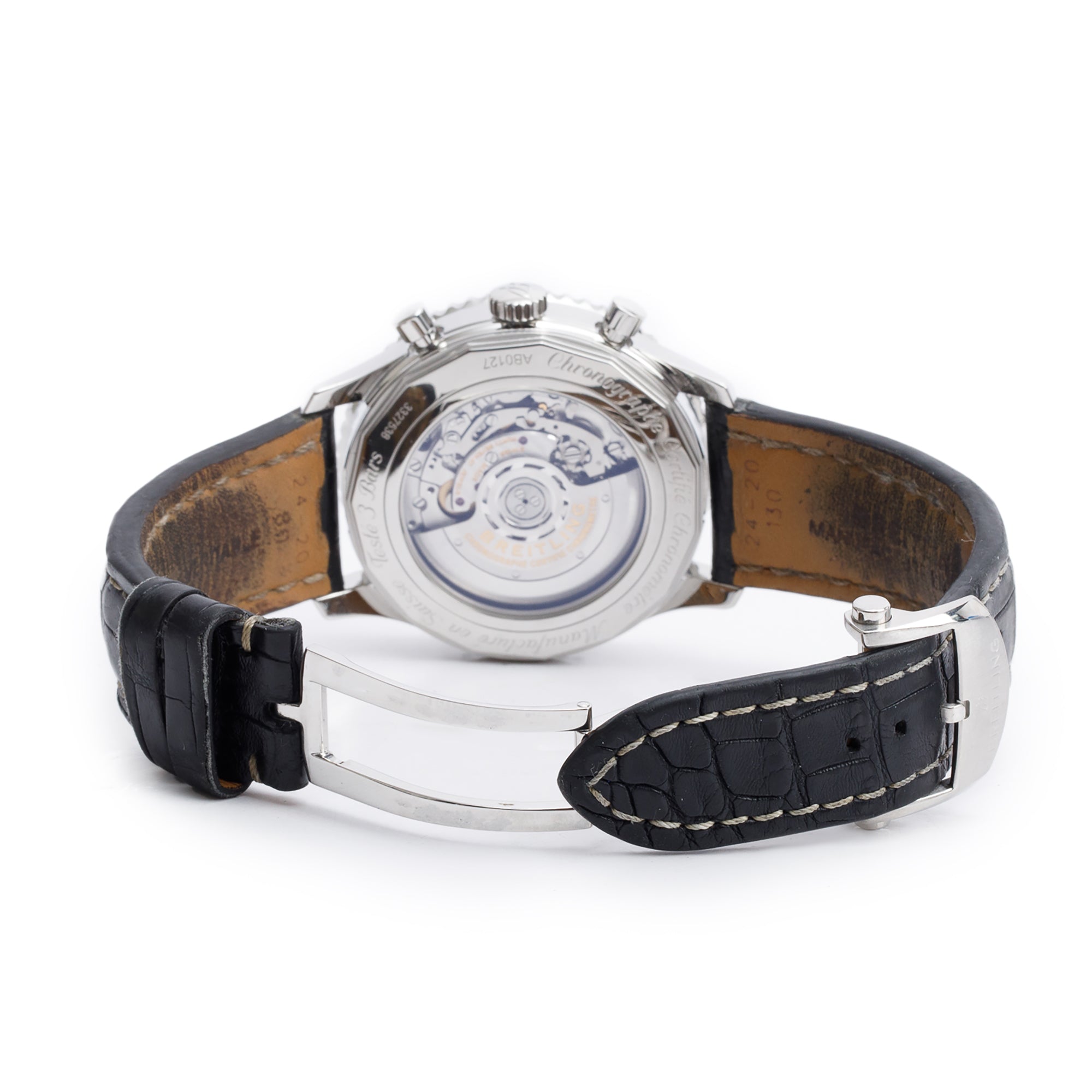 Breitling Stainless Steel Navitimer 46 MM Automatic Chronograph Watch Black Dial AB0127 w/ Box & Papers