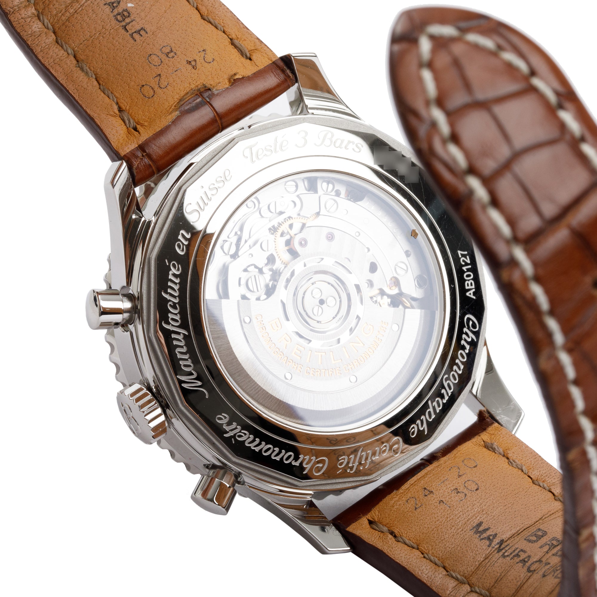 Breitling Stainless Steel Navitimer B01 Chronograph 46 MM Automatic Watch w/ Box & Papers