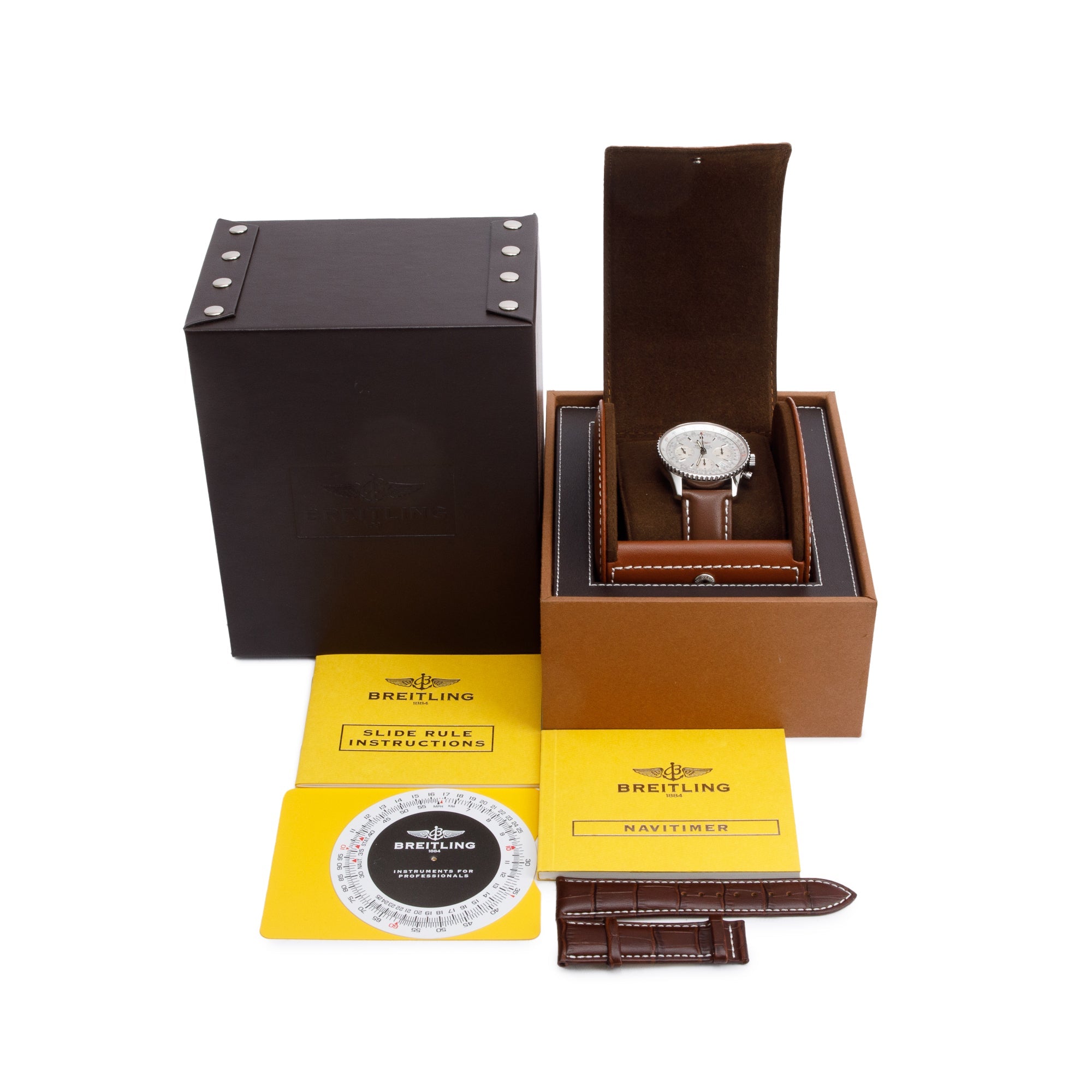 Breitling Stainless Steel Navitimer Chronograph 42 MM Automatic Watch A23322 w/ Box & Papers