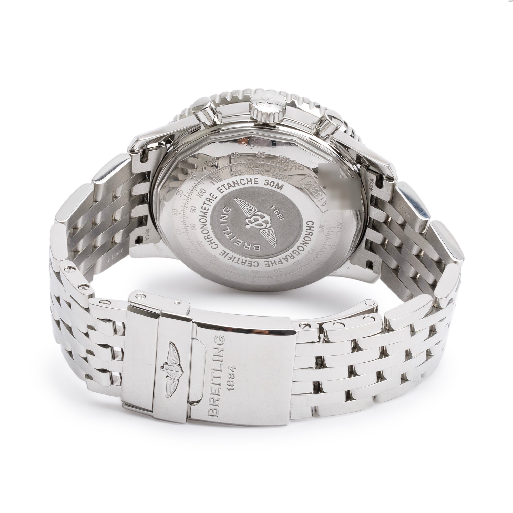 Breitling Stainless Steel Navitimer Heritage 41 MM Chronograph Automatic Watch A13324 w/ Case, Extra Strap & Papers