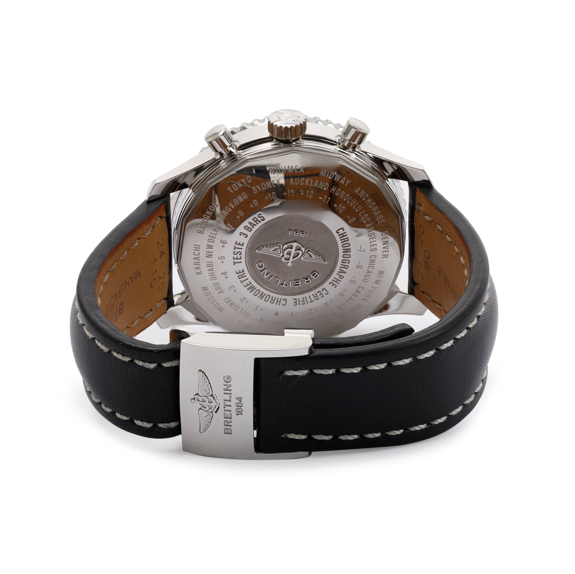 Breitling Stainless Steel Navitimer World GMT 46MM Automatic Watch w/ Box & Papers