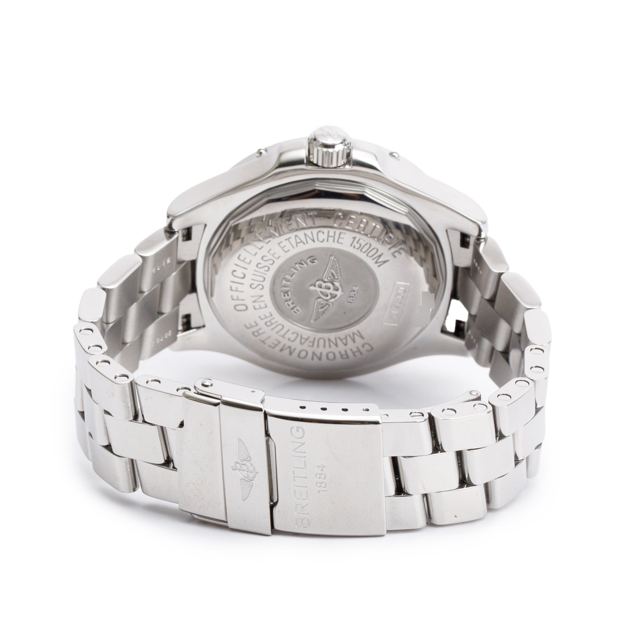 Breitling Stainless Steel Superocean 42 MM Automatic Blue Dial Watch A17360 w/ Box & Papers