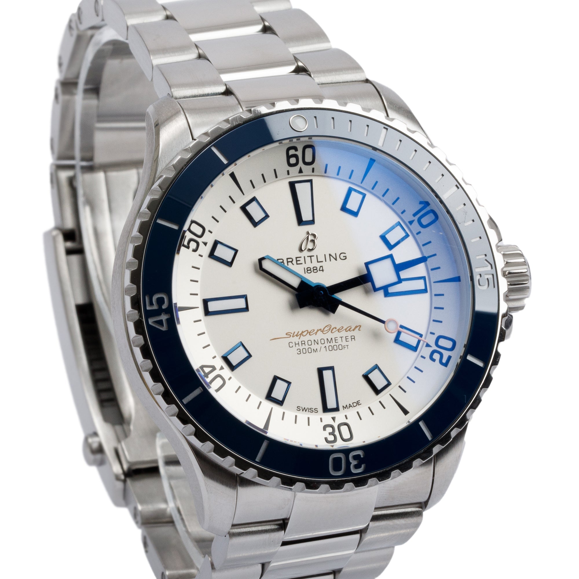 Breitling Stainless Steel Superocean 42 MM Automatic Watch w/ Box & Papers