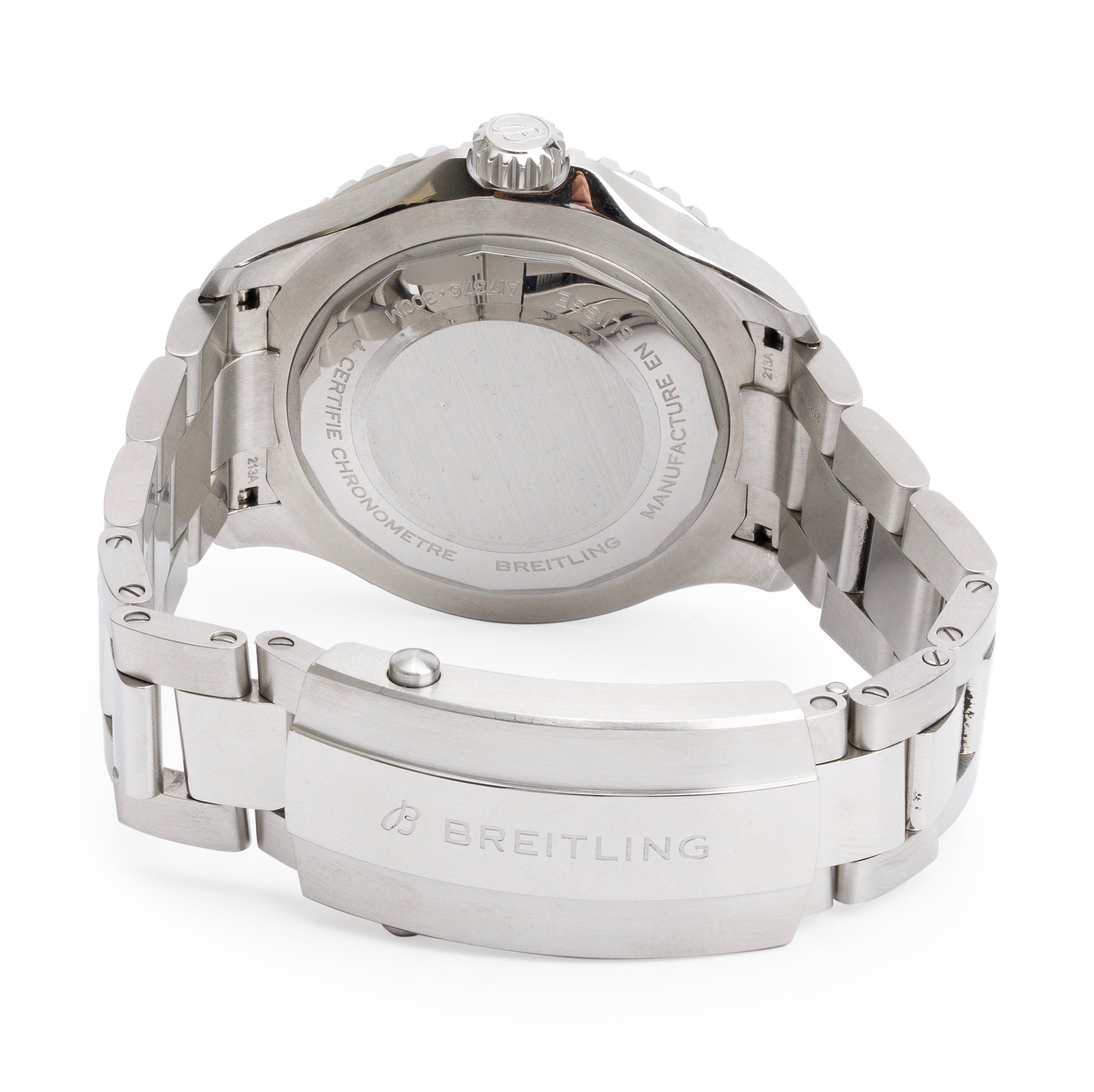 Breitling Stainless Steel Superocean 44 MM Automatic Watch A17376 w/ Box, Papers & Extra Strap