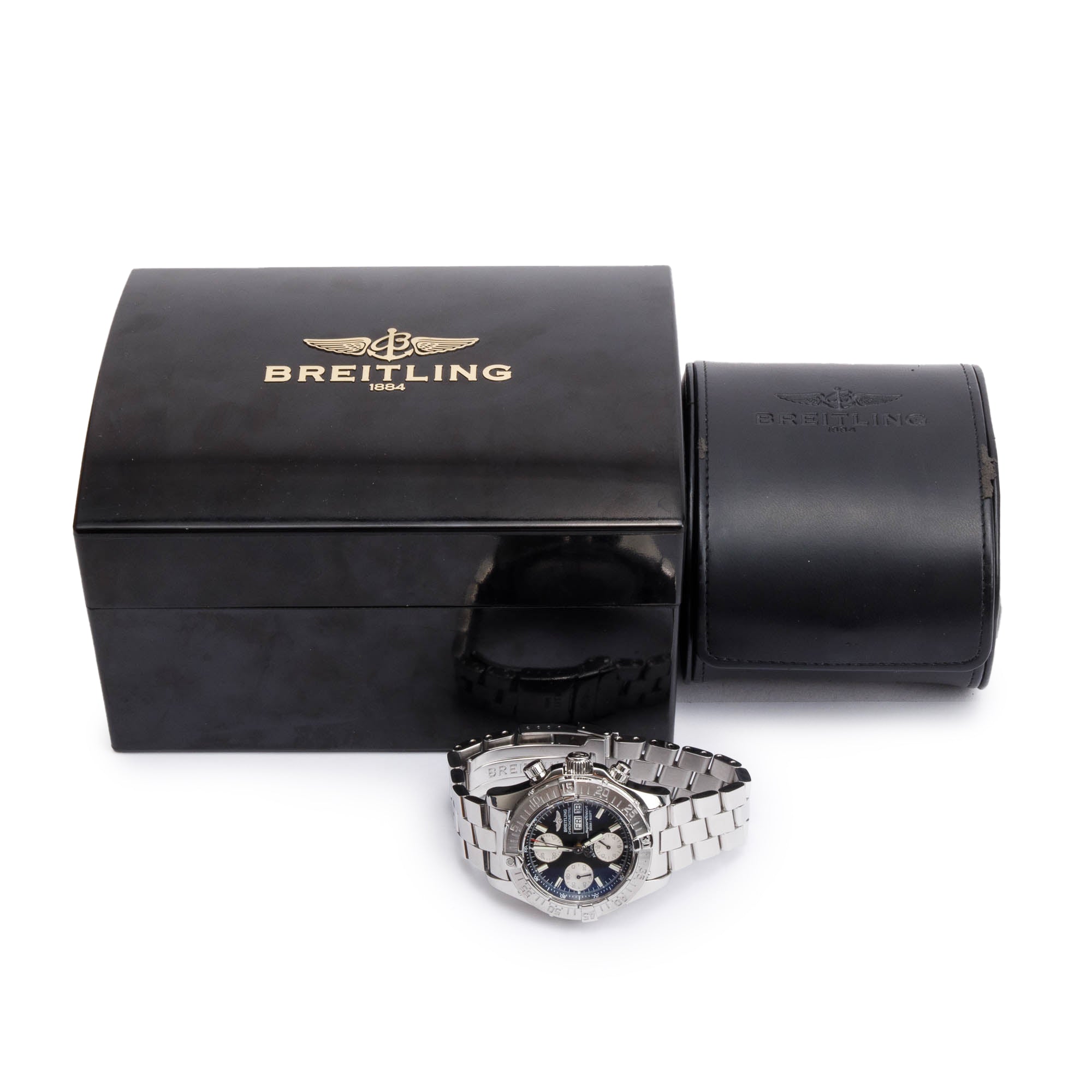 Breitling Stainless Steel Superocean Chronograph II 42 MM Automatic Watch A13340 w/ Box