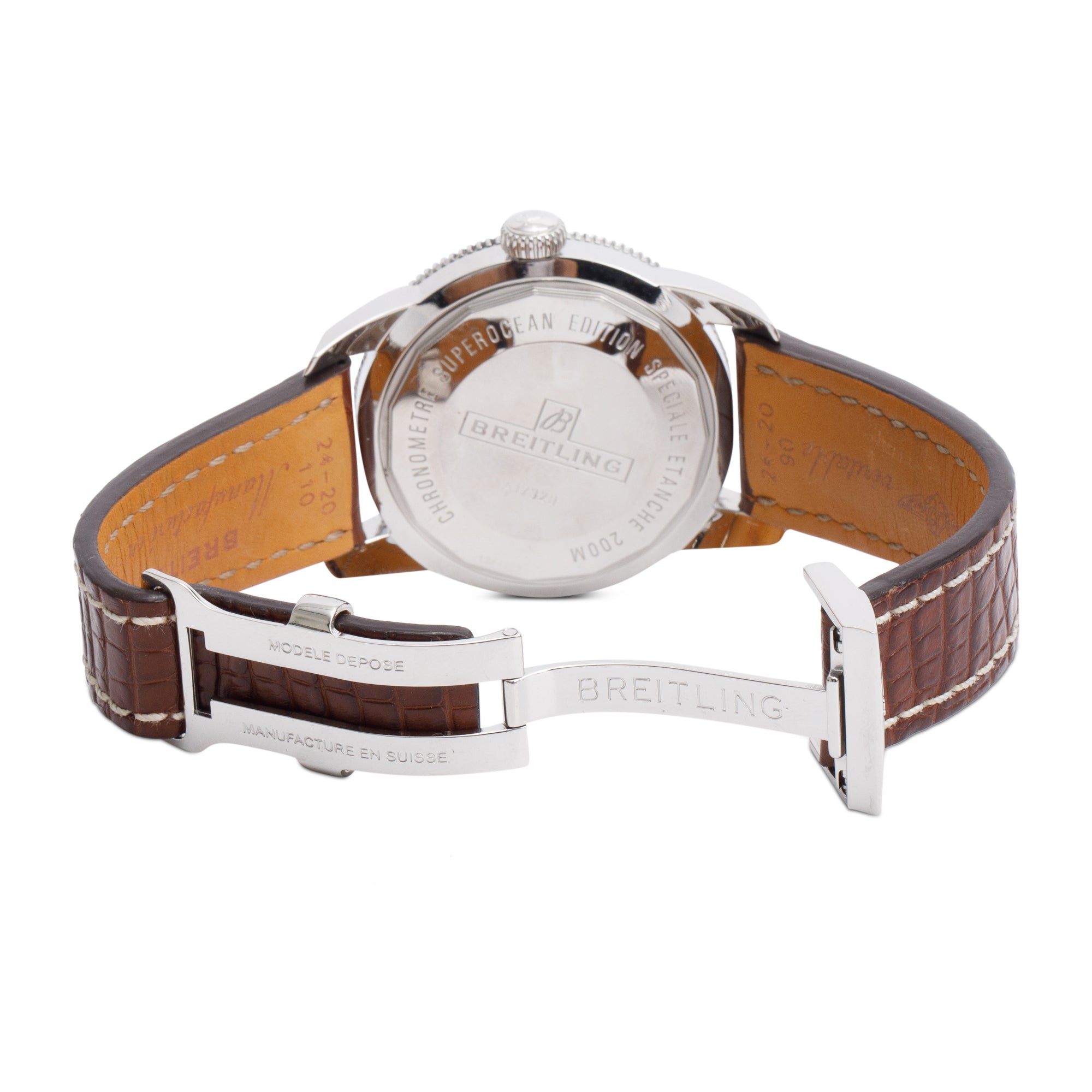 Breitling Stainless Steel Superocean Heritage 46 MM Automatic Chronograph Watch Bronze Dial A17320 w/ Box, Papers & Extra Strap