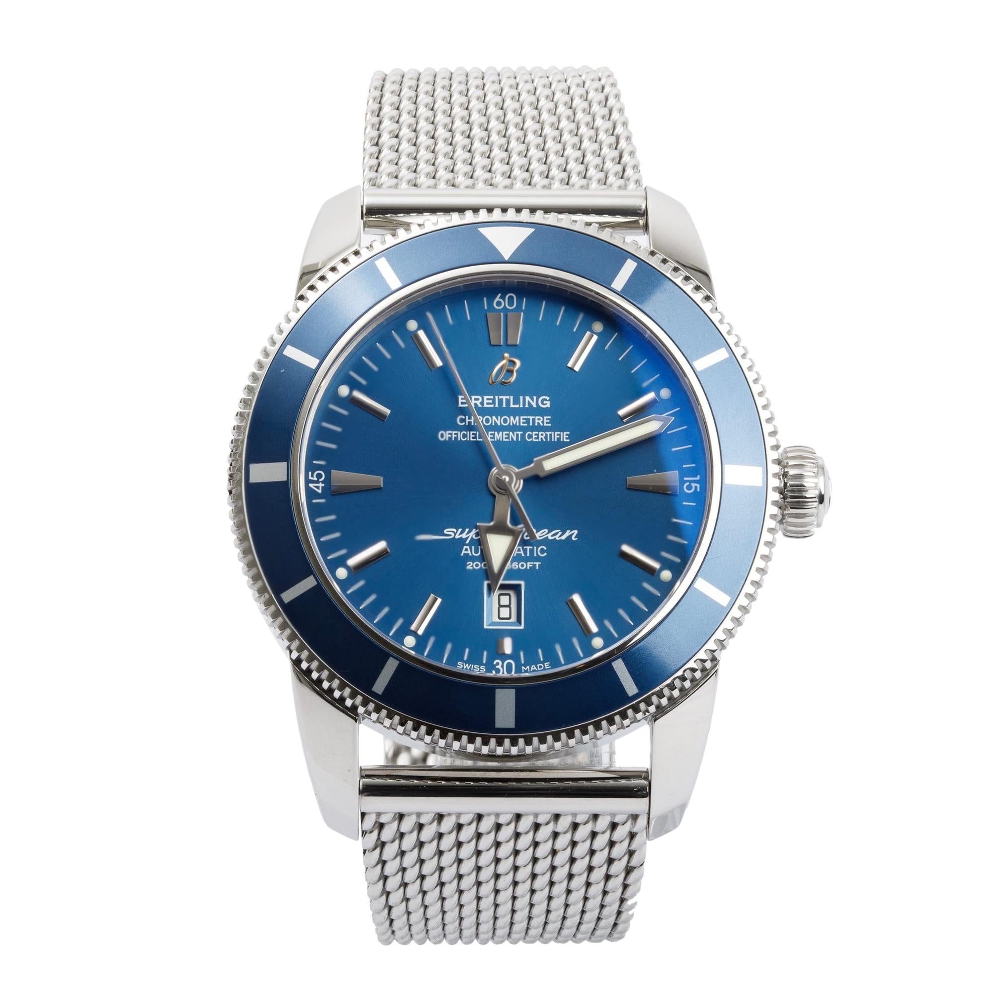 Breitling Stainless Steel Superocean Heritage 46 MM Automatic Watch w/ Box & Papers