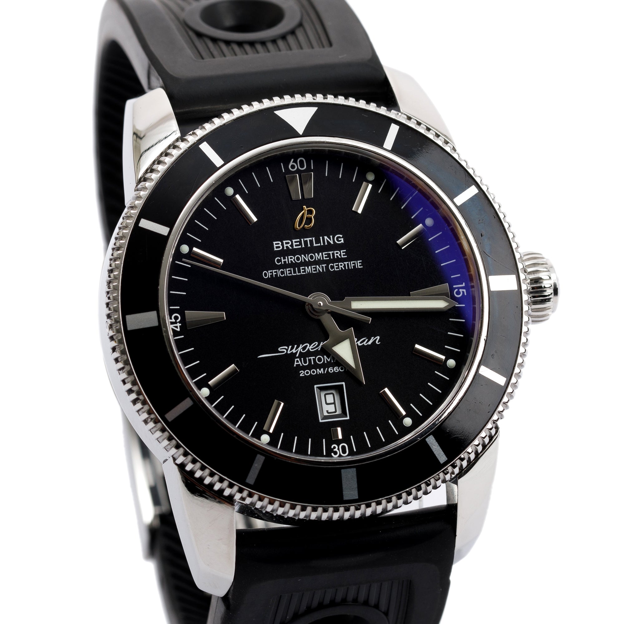 Breitling Stainless Steel Superocean Heritage 46 mm Automatic Watch w/ Box & Papers