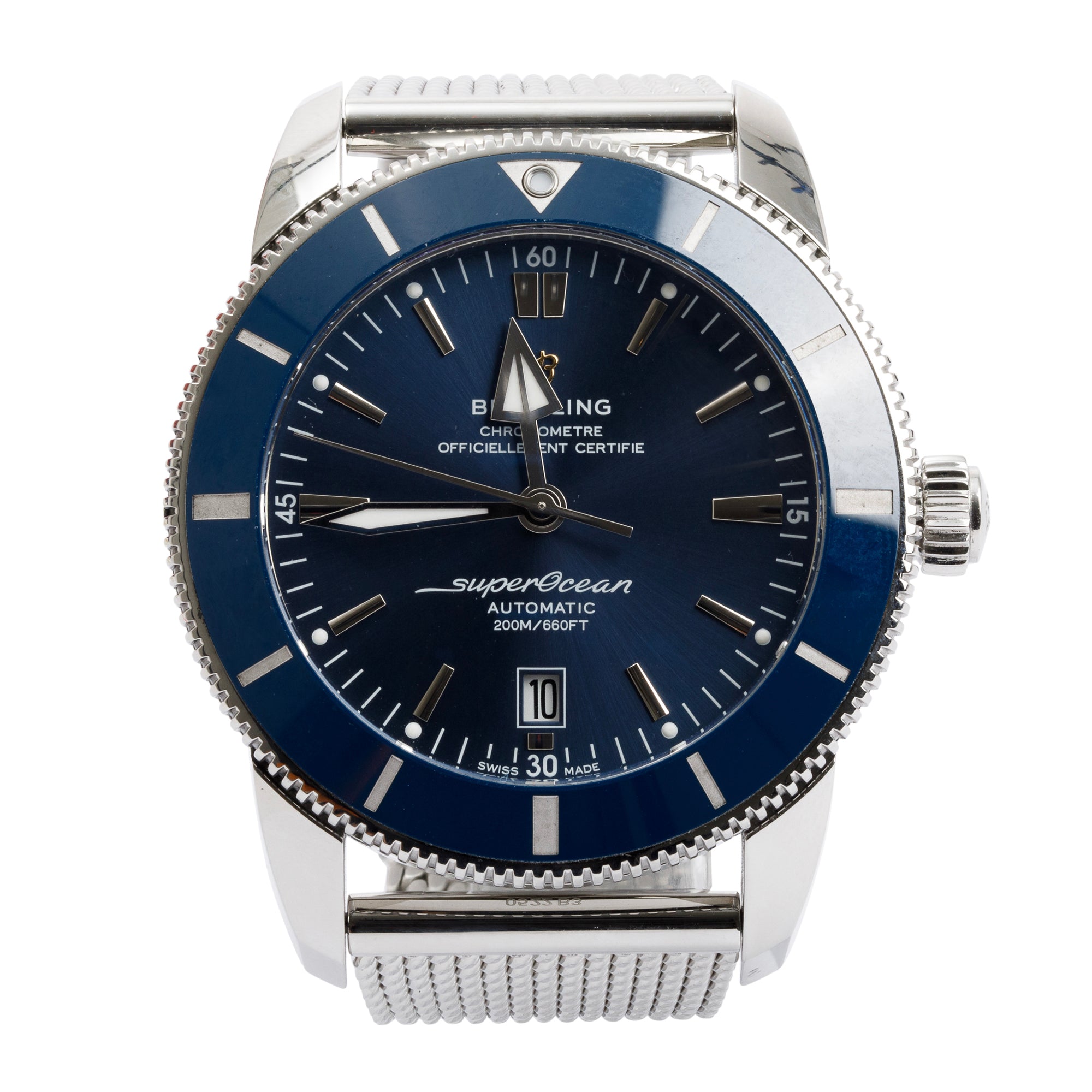 Breitling Stainless Steel Superocean Heritage II 46 MM Automatic Watch w/ Box, Papers & Extra Band
