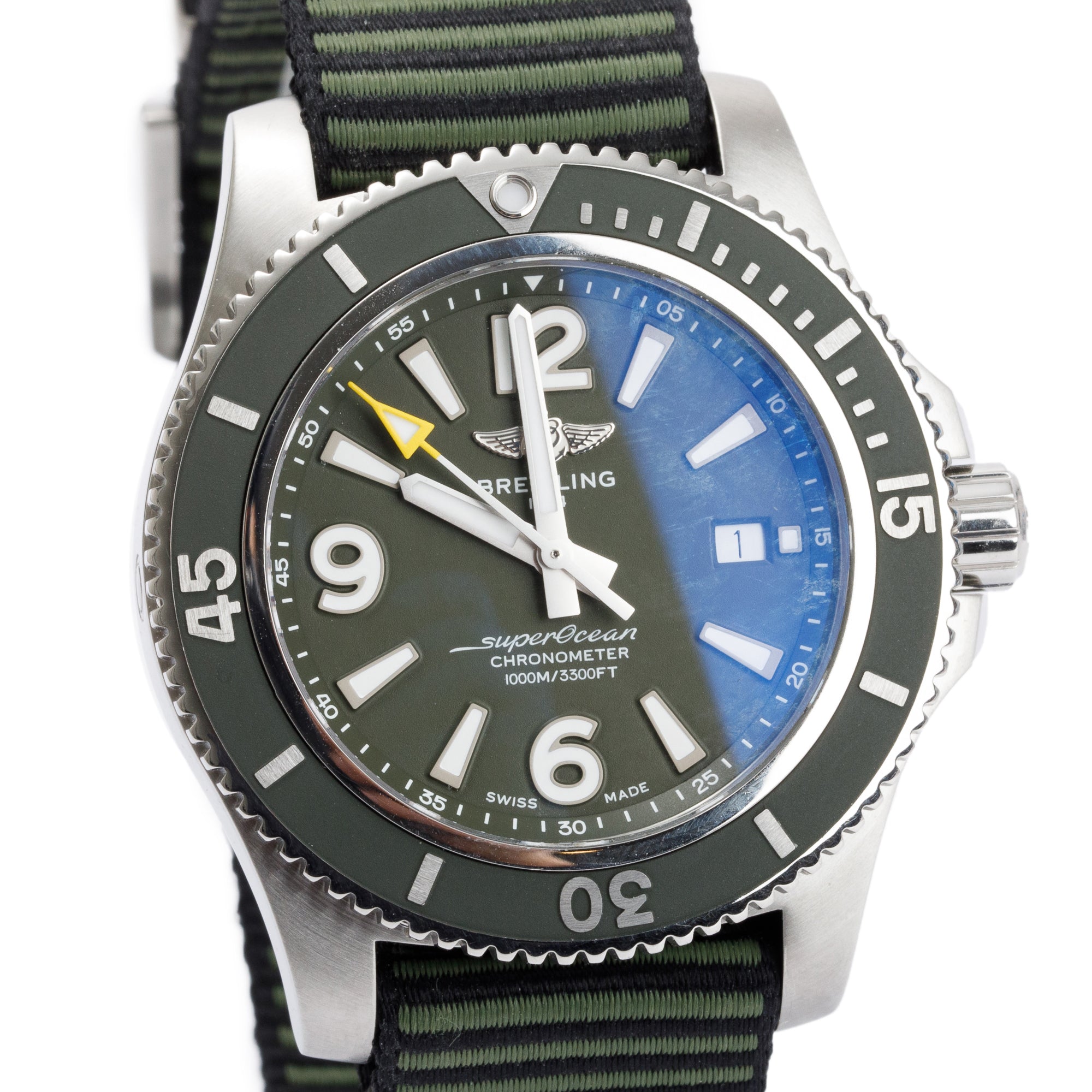 Breitling Stainless Steel Superocean II 44 MM Automatic Watch w/ Box & Papers