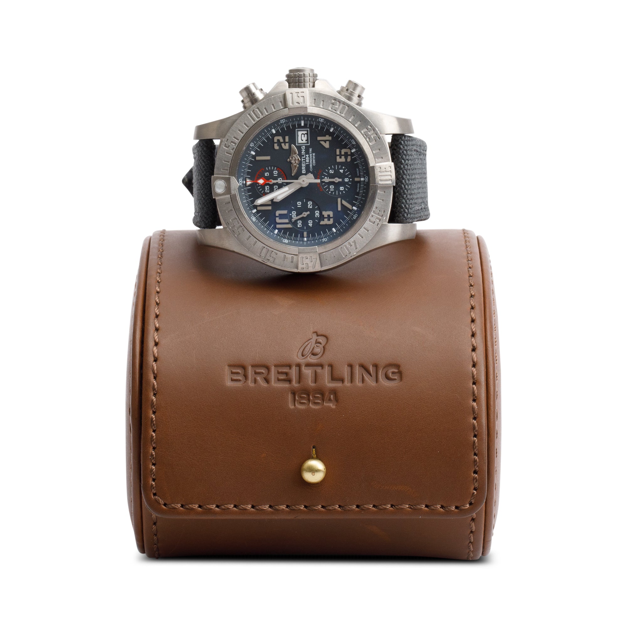 Breitling Titanium Avenger Bandit 45 MM Chronograph Automatic Watch E13383 w/ Case
