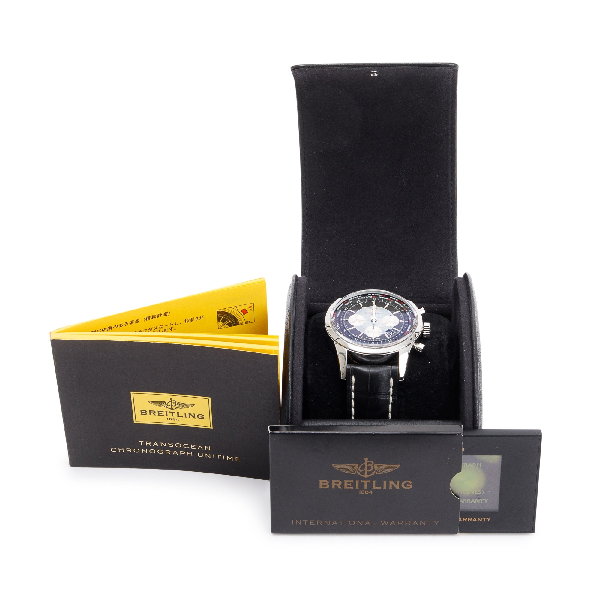 Breitling Transocean Chronograph Unitme 46 mm Automatic Watch w/ Case & Papers