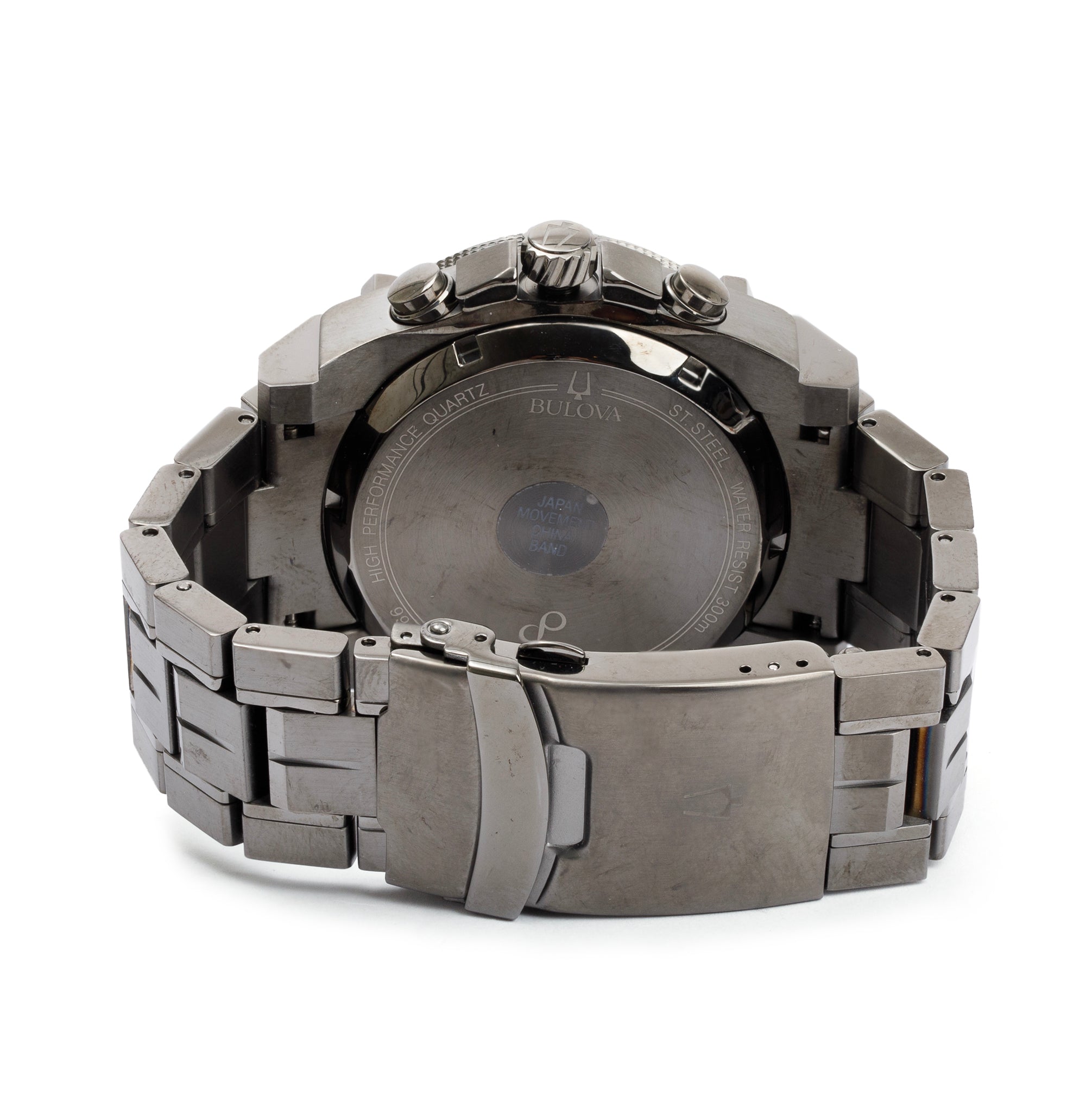 Bulova 2022 Grey PVD Stainless Steel Icon Precisionist Chronograph 46.5 MM Quartz Watch w/ Box